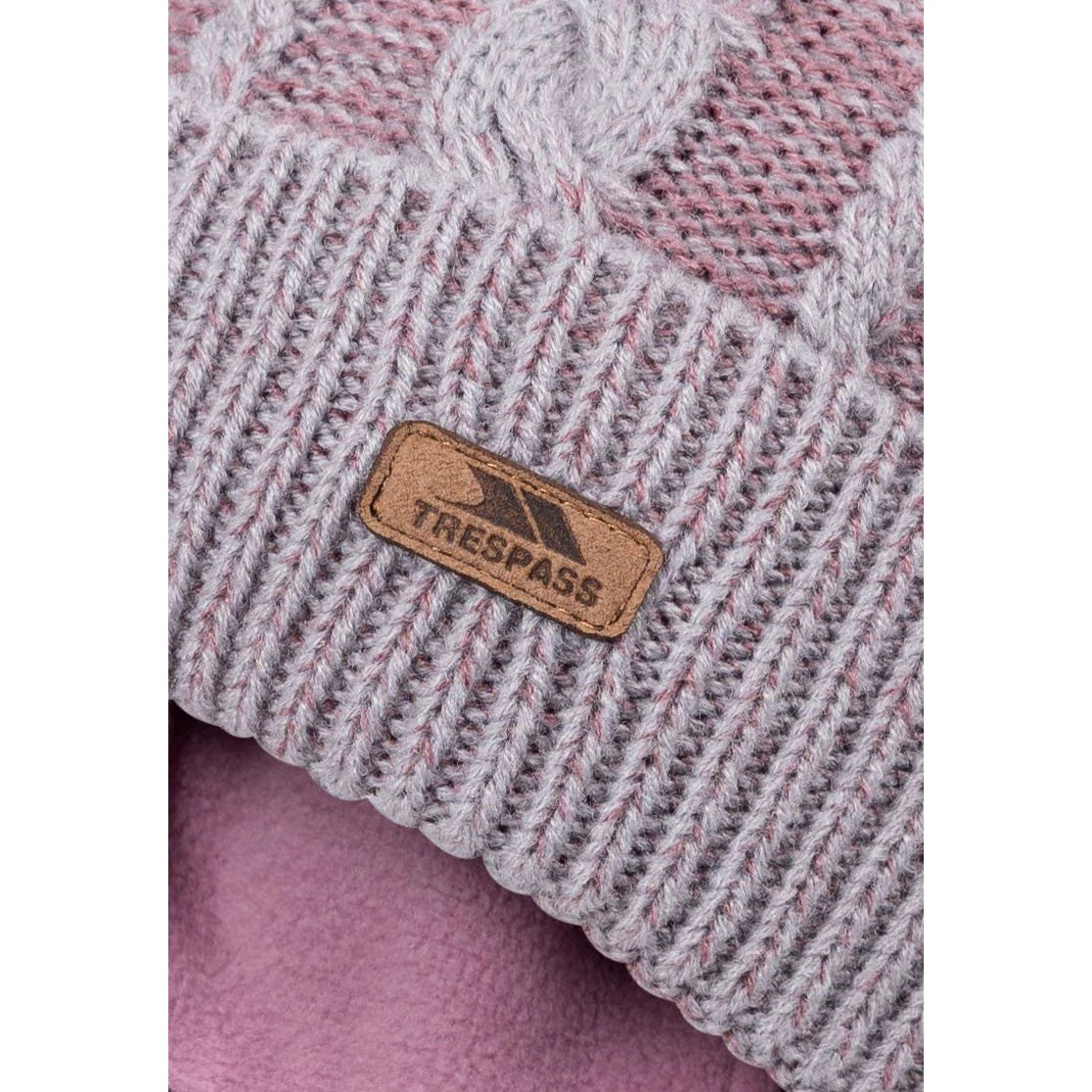 Elle Women's Fleece Lined Knitted Hat in Rose Tone - Image 3