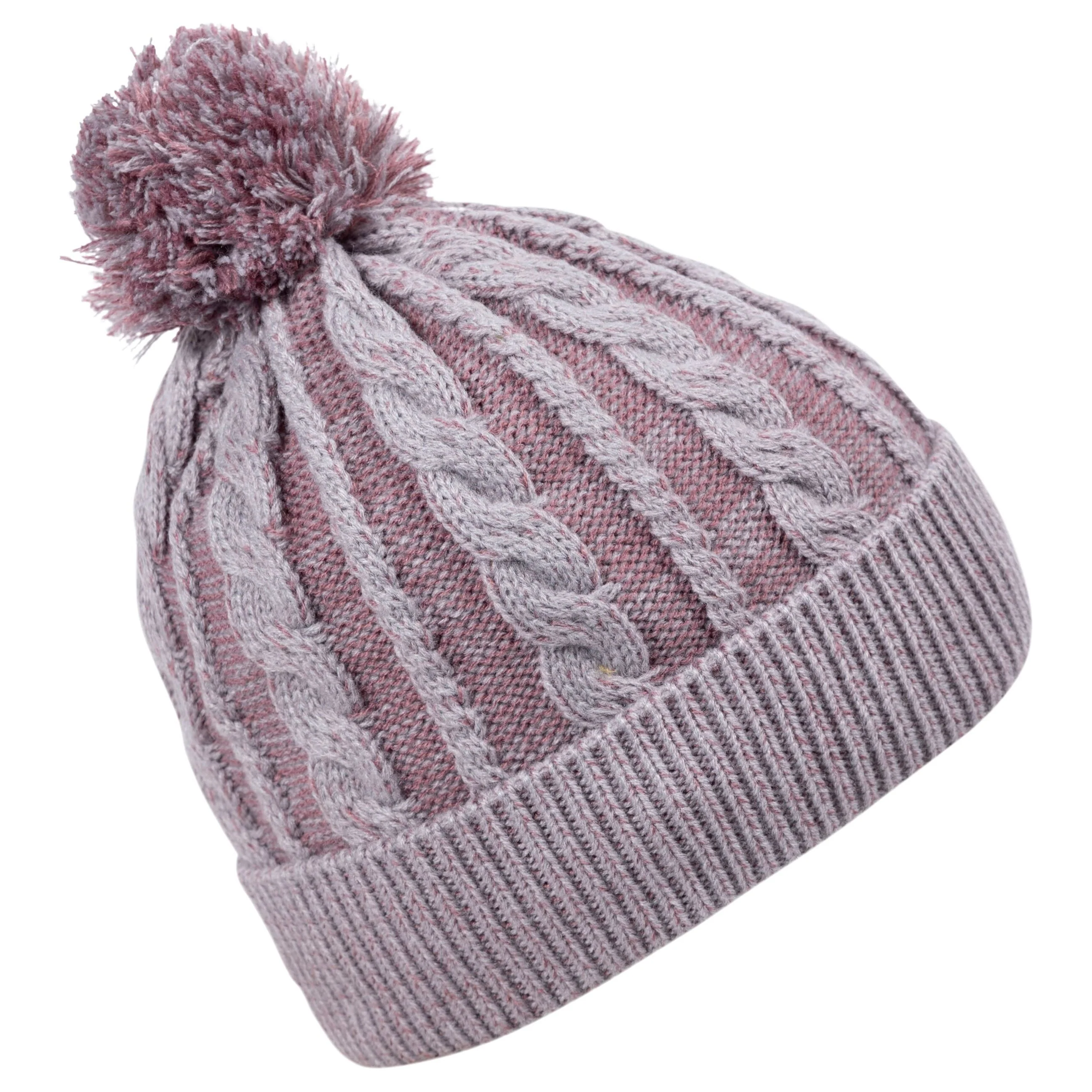 Elle Women's Fleece Lined Knitted Hat in Rose Tone - Image 4