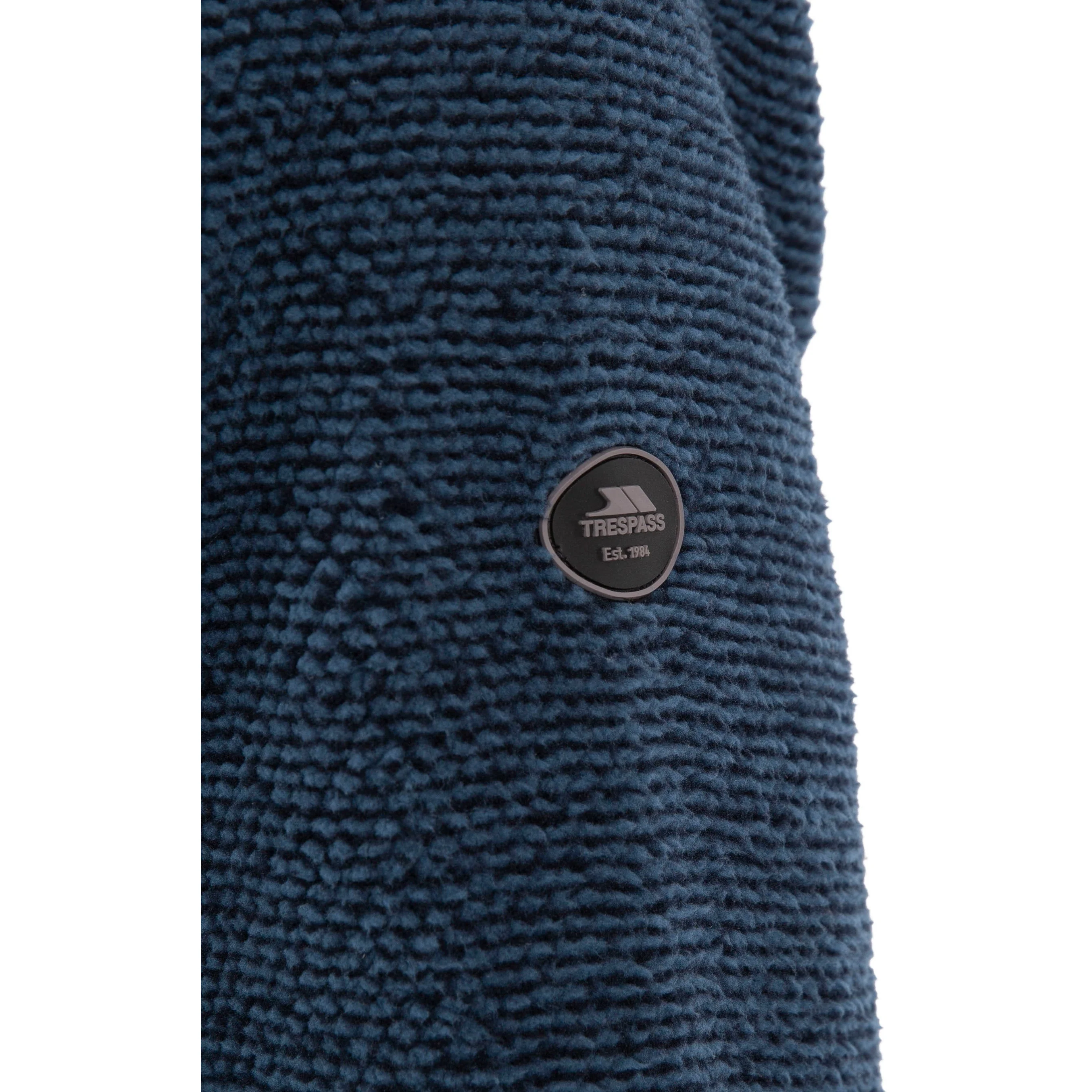 Faratino Men's Knitted Striped Full Zip Fleece in Smokey Blue - Image 7