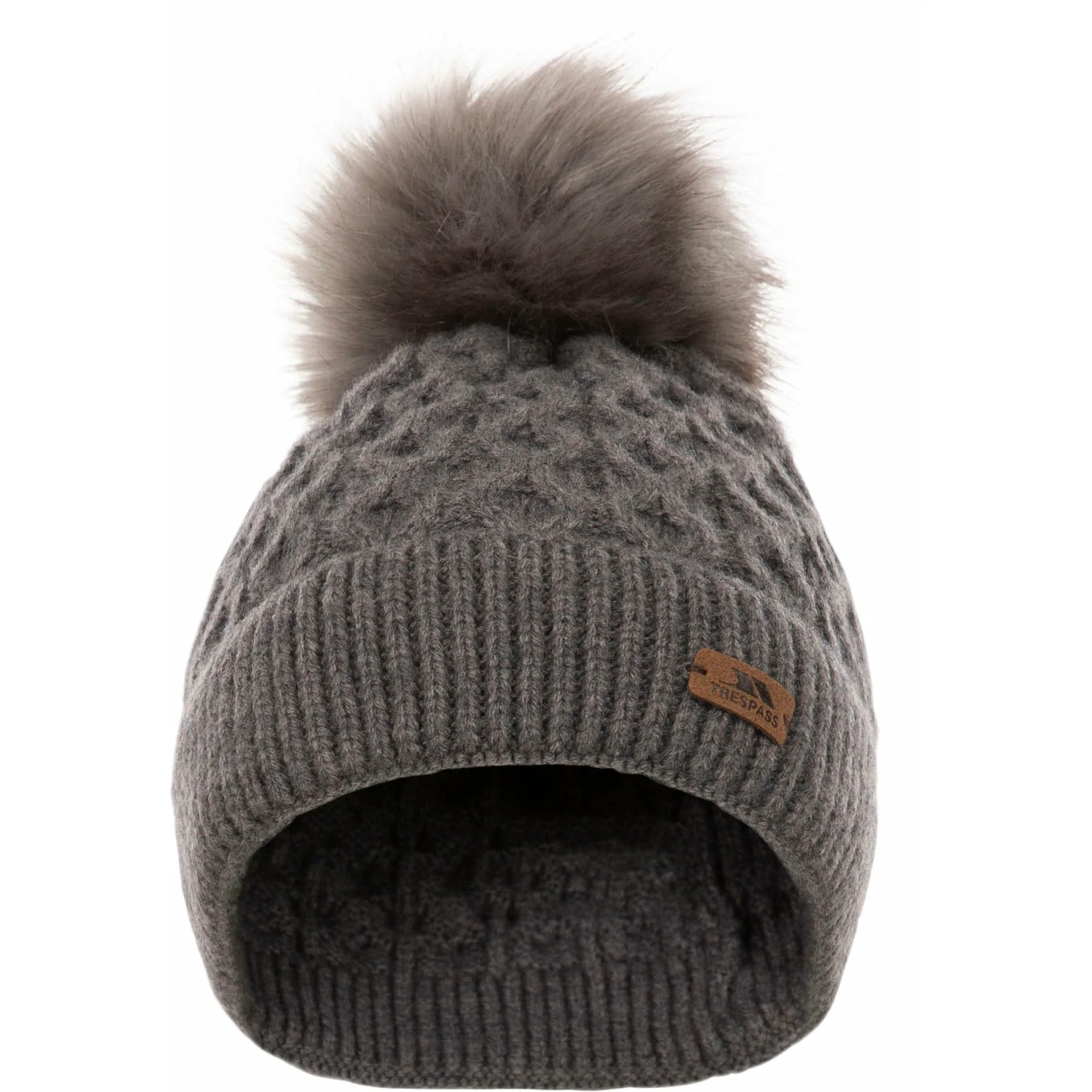 Freja Women's Chunky Knitted Hat in Dark Grey - Image 2