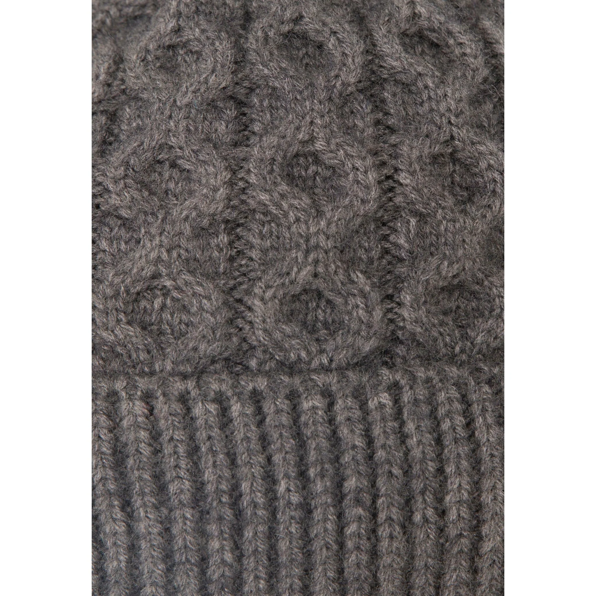 Freja Women's Chunky Knitted Hat in Dark Grey - Image 5