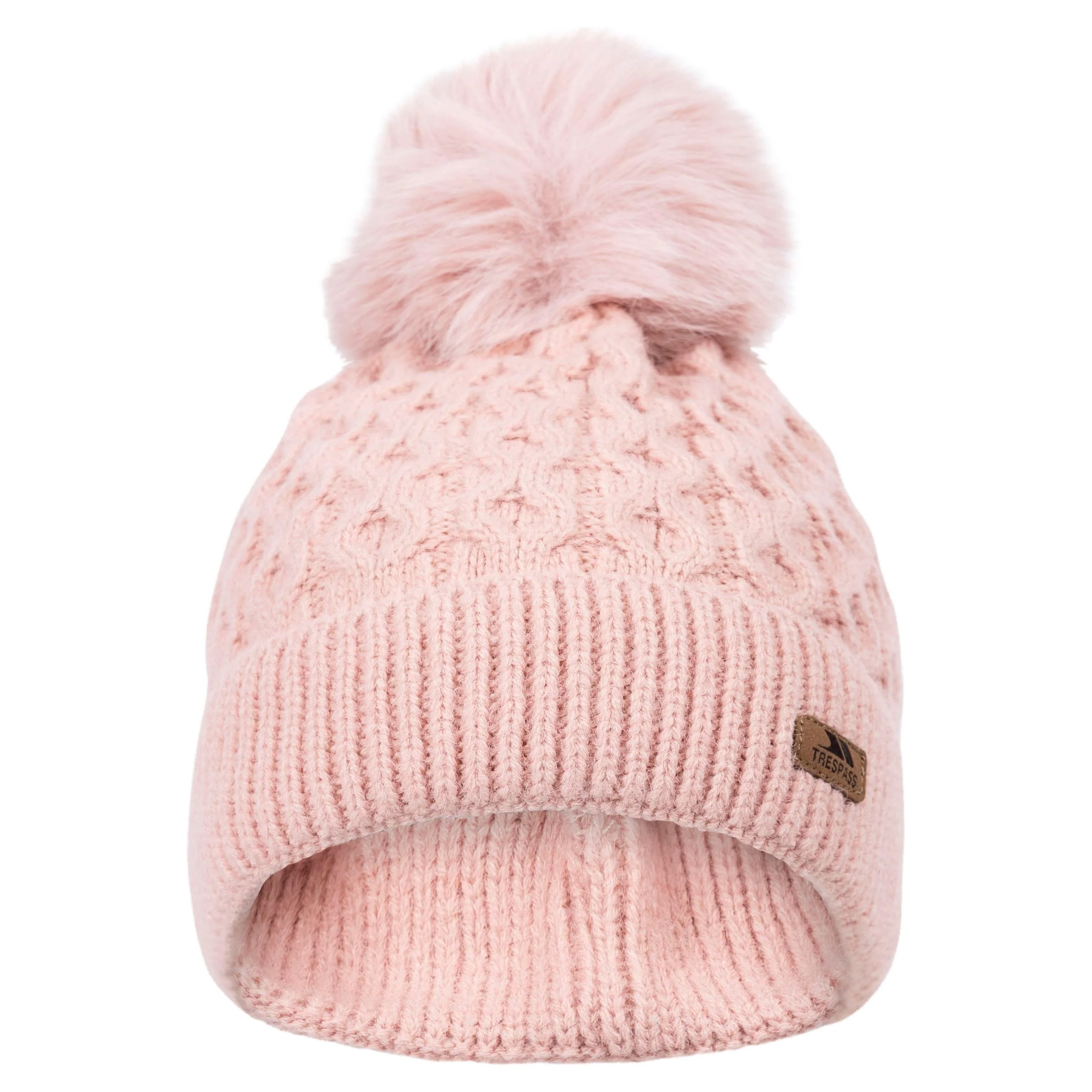 Freja Women's Chunky Knitted Hat in Misty Rose - Image 2