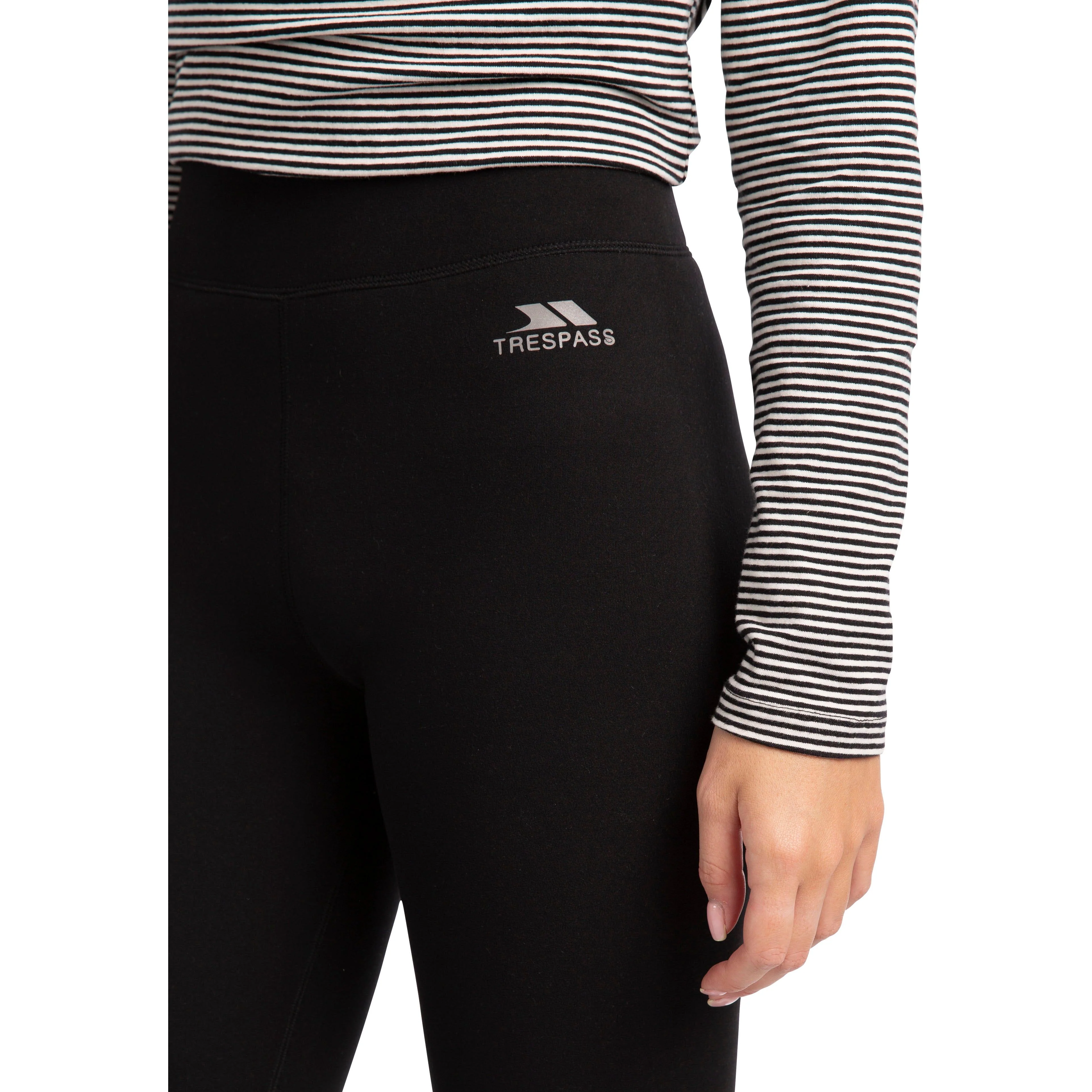 Fuzzy Womens Sherpa Lined Leggings in Black - Image 5