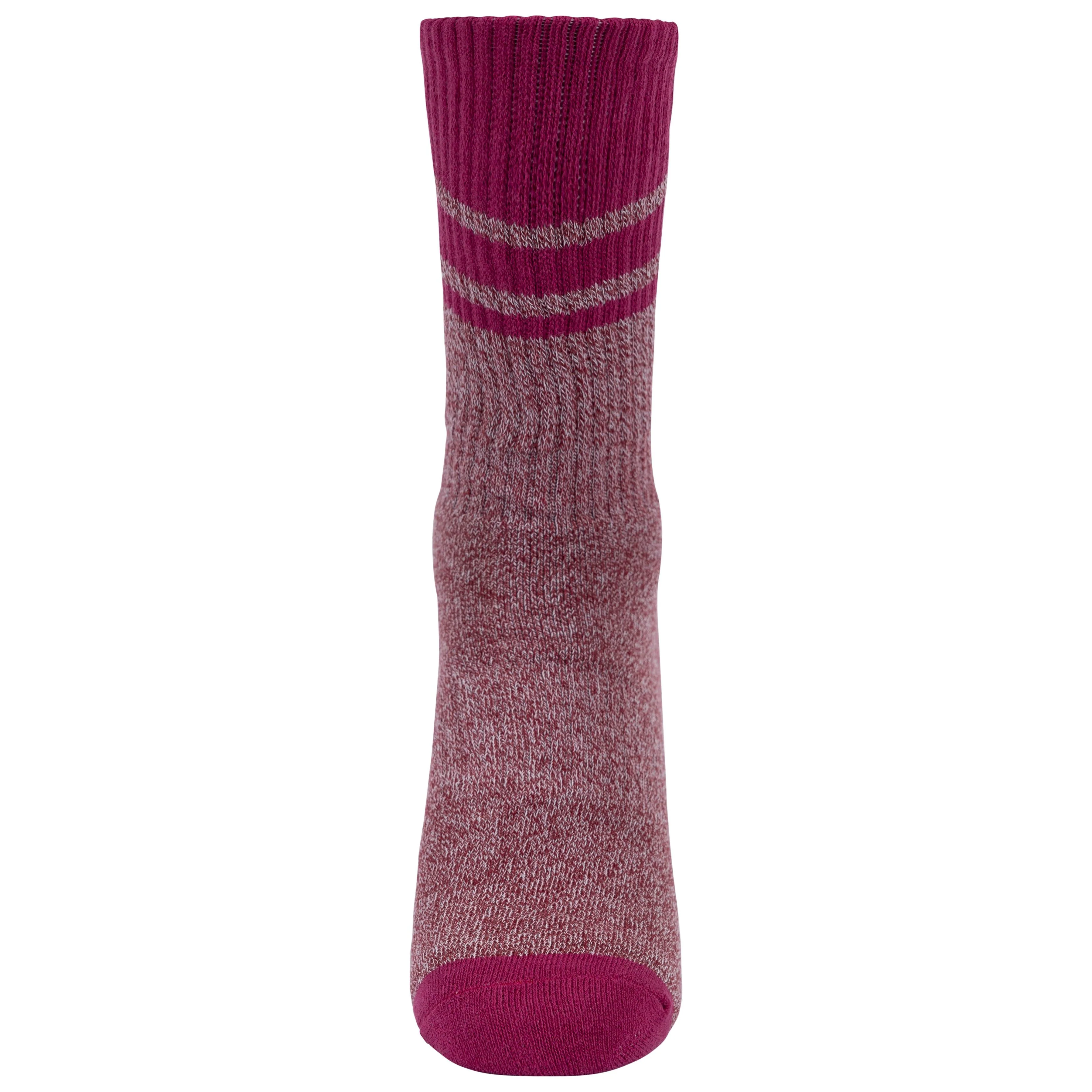 Hadley Women's Anti Blister Socks 2 Pack in Grapewine / Oatmeal - Image 7