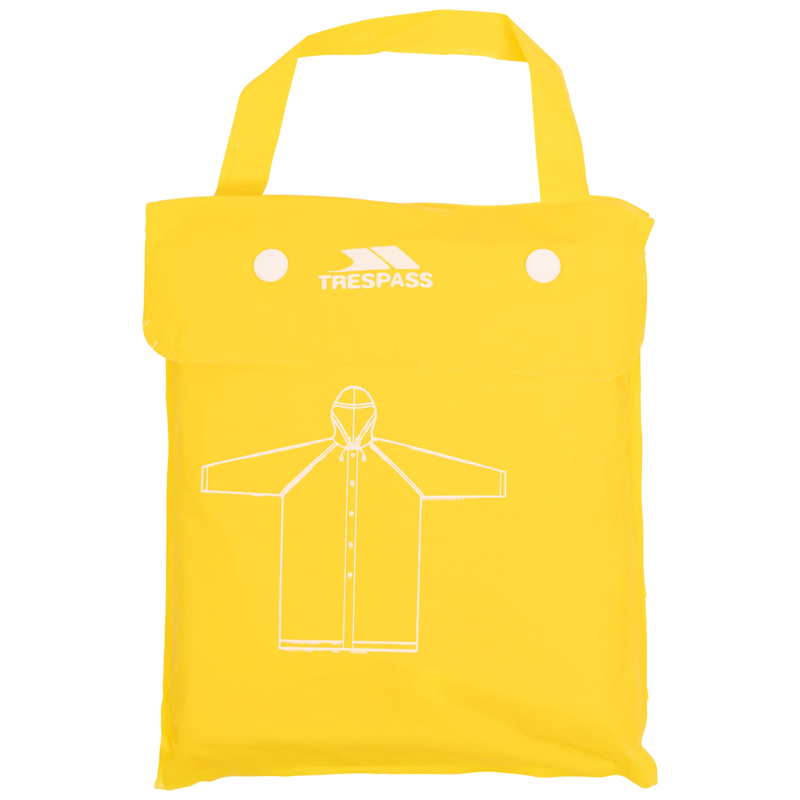 It May Rain Unisex Lightweight Packaway Rain Jacket in Yellow - Image 3