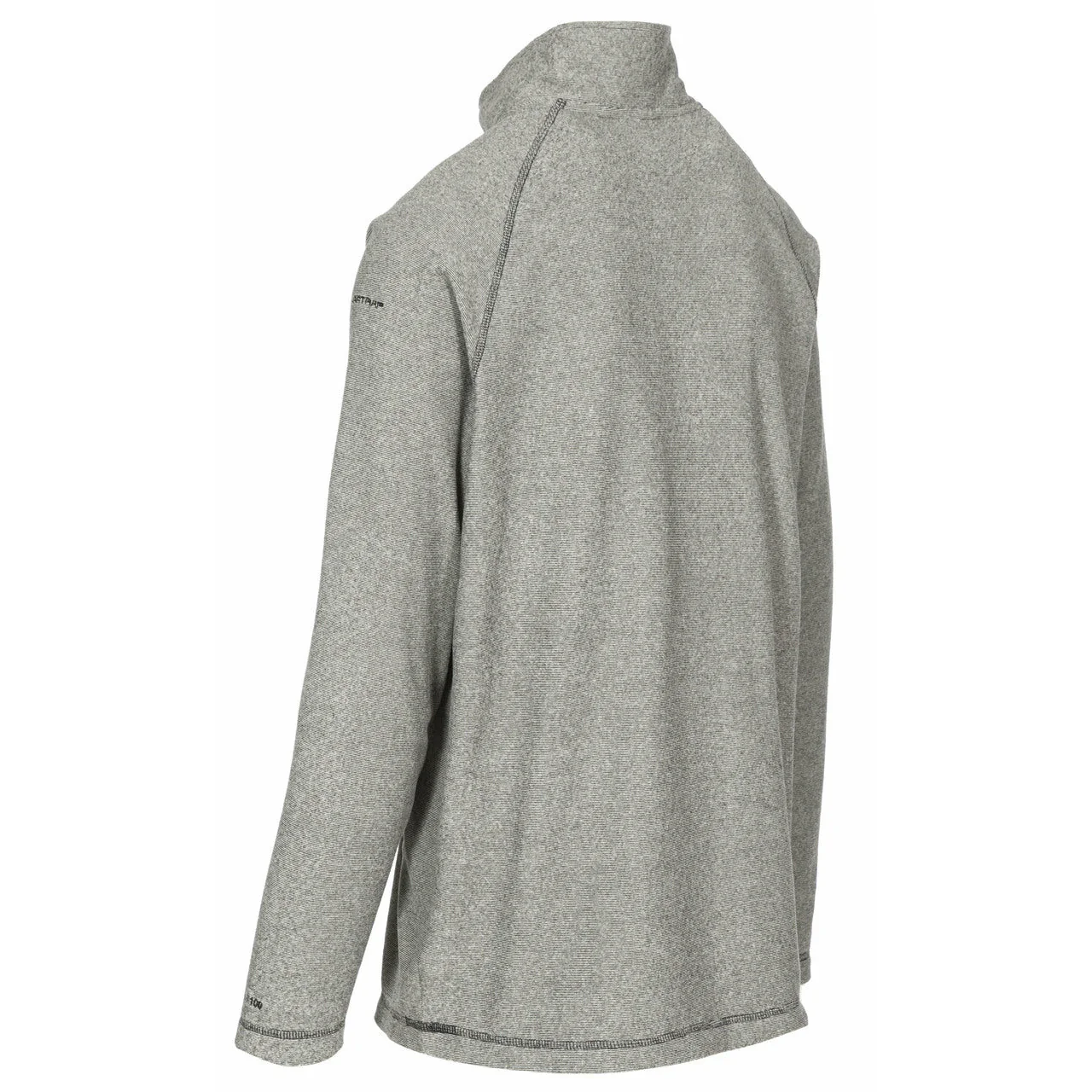 Keynote Mens Half Zip Fleece Top in Black / Grey - Image 8