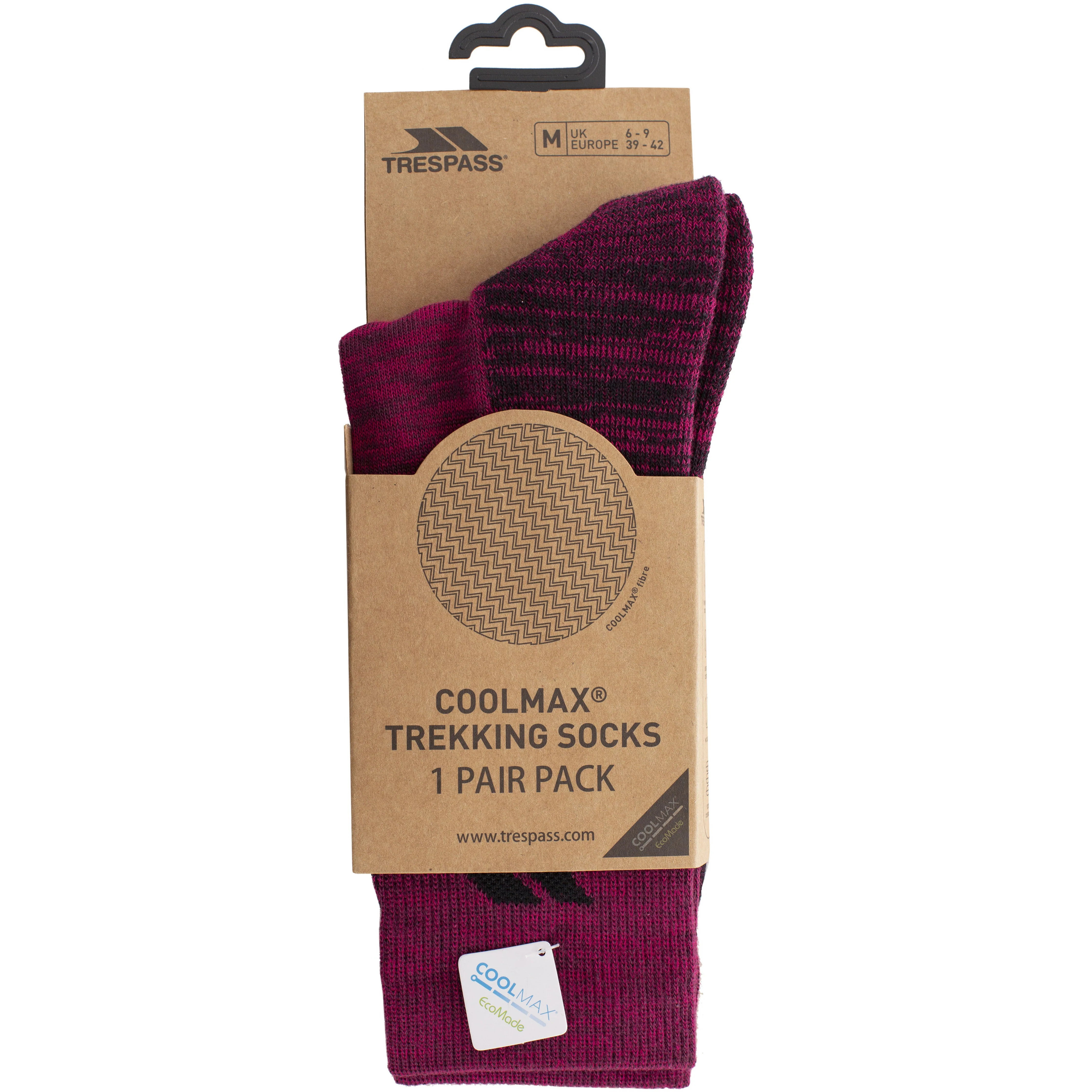 Leader Eco Women's Hiking Socks in Fig Melange - Image 2