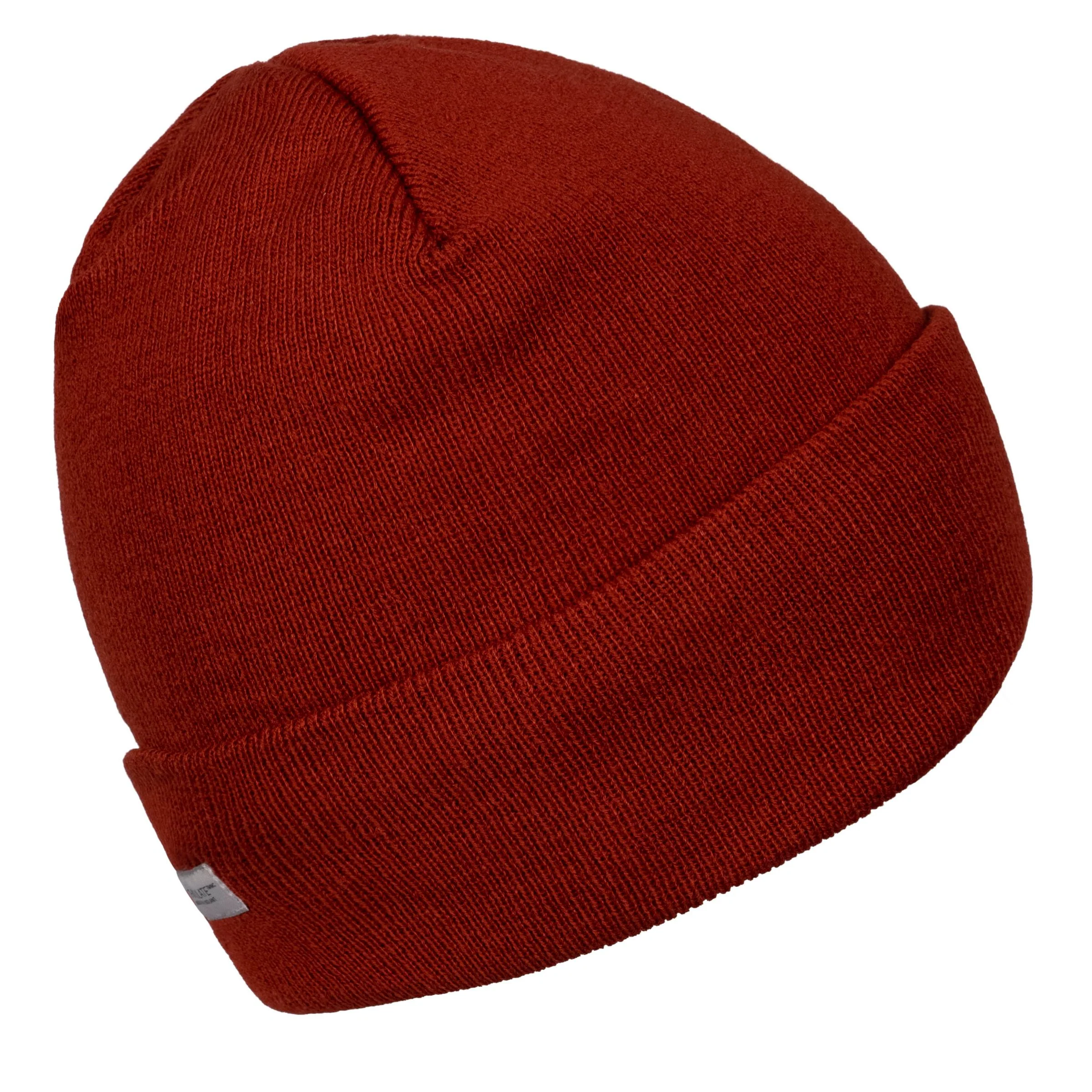 Littlebrook Adults Knitted and Lined Beanie Hat in Salsa - Image 3