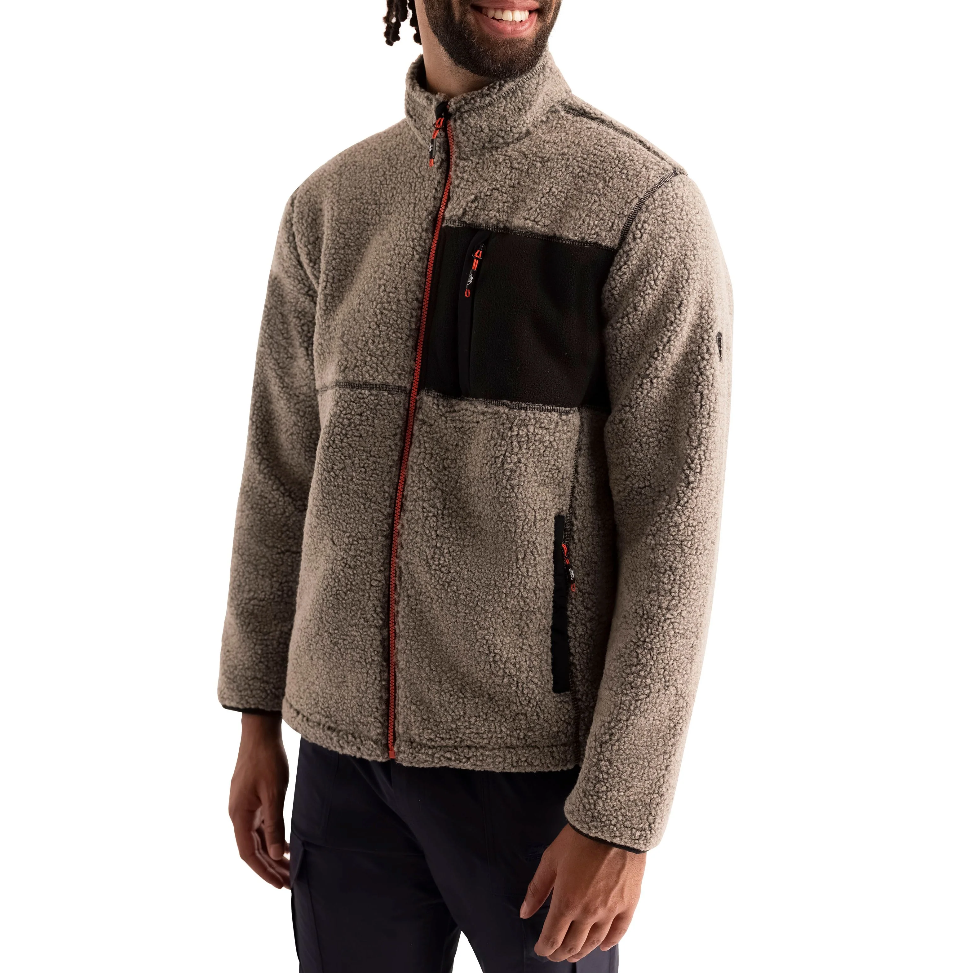 Maclarenton Men's Full Zip Fleece in Beige Marl - Image 10