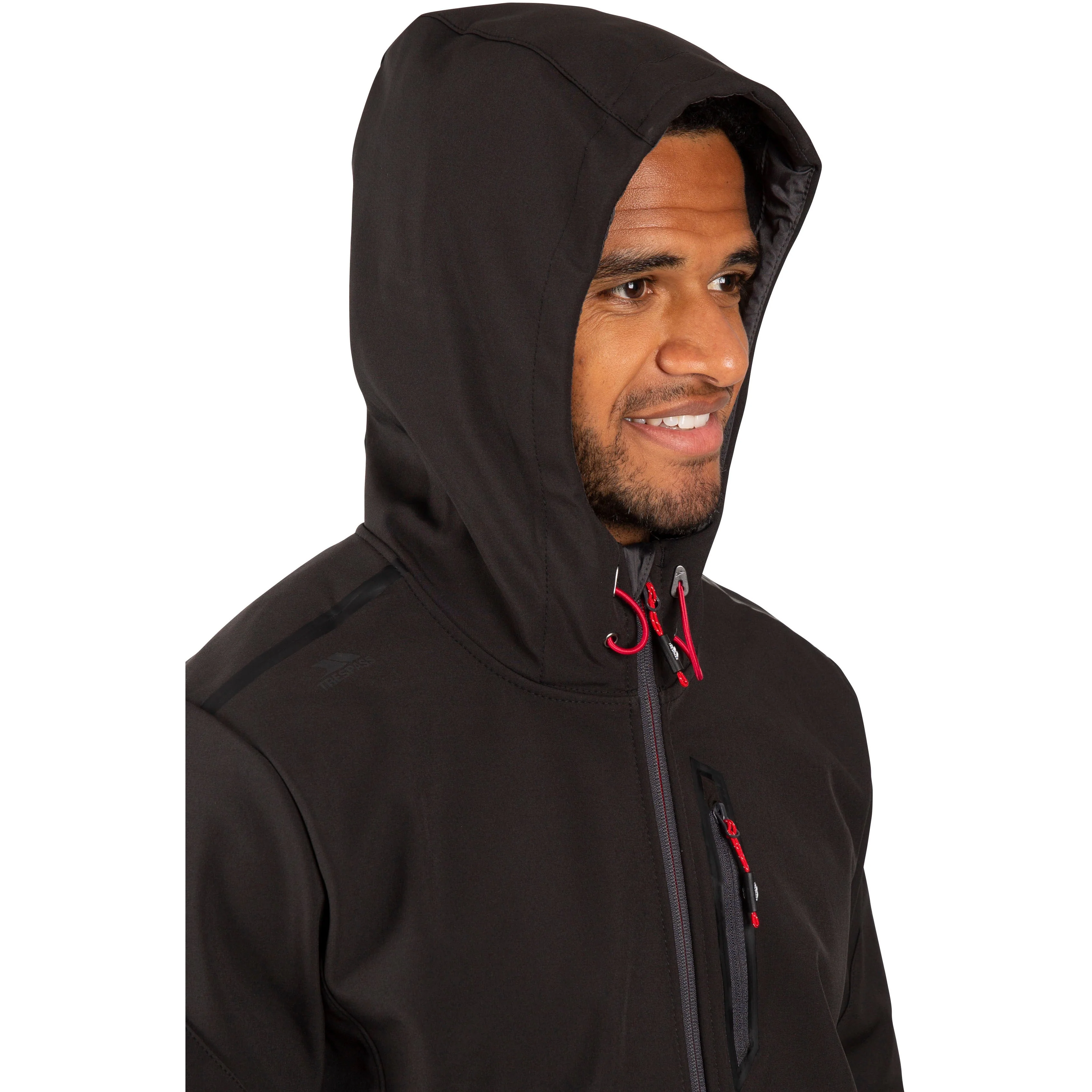 Trespass Mens Softshell Jacket Marlon in Black - Image 3