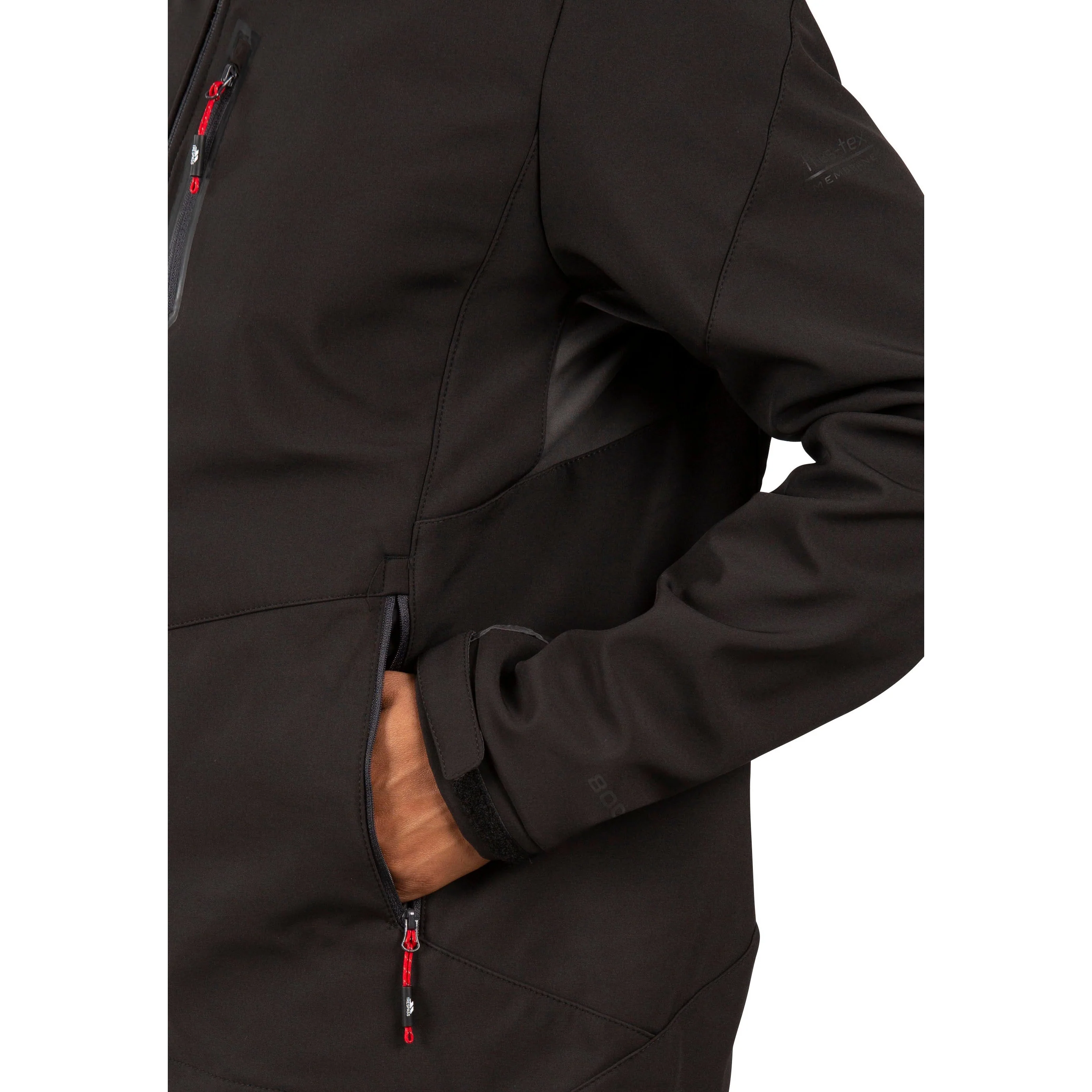 Trespass Mens Softshell Jacket Marlon in Black - Image 6