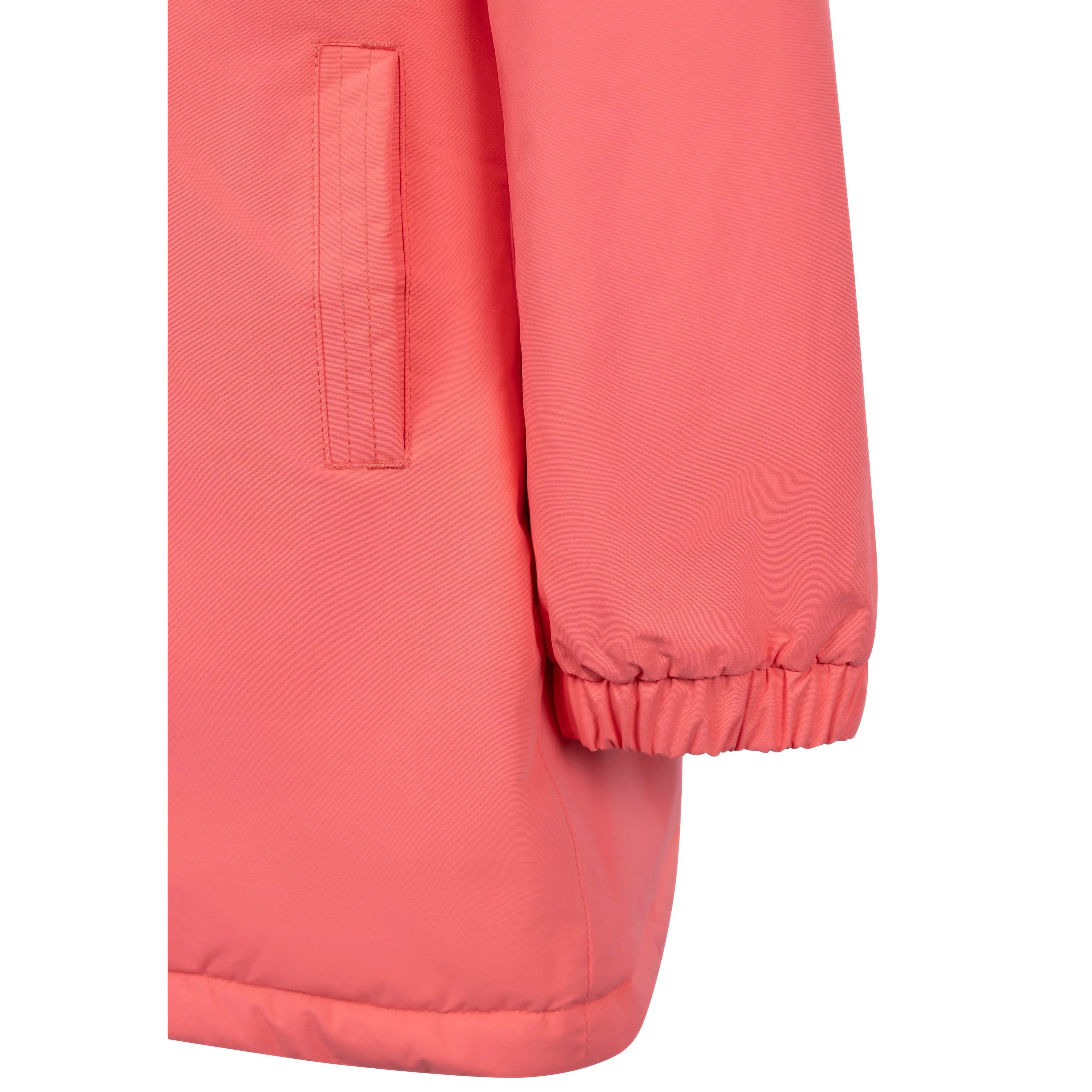 Marybank Girls' WaterProof Longer Length Padded Jacket in Soft Orange - Image 5