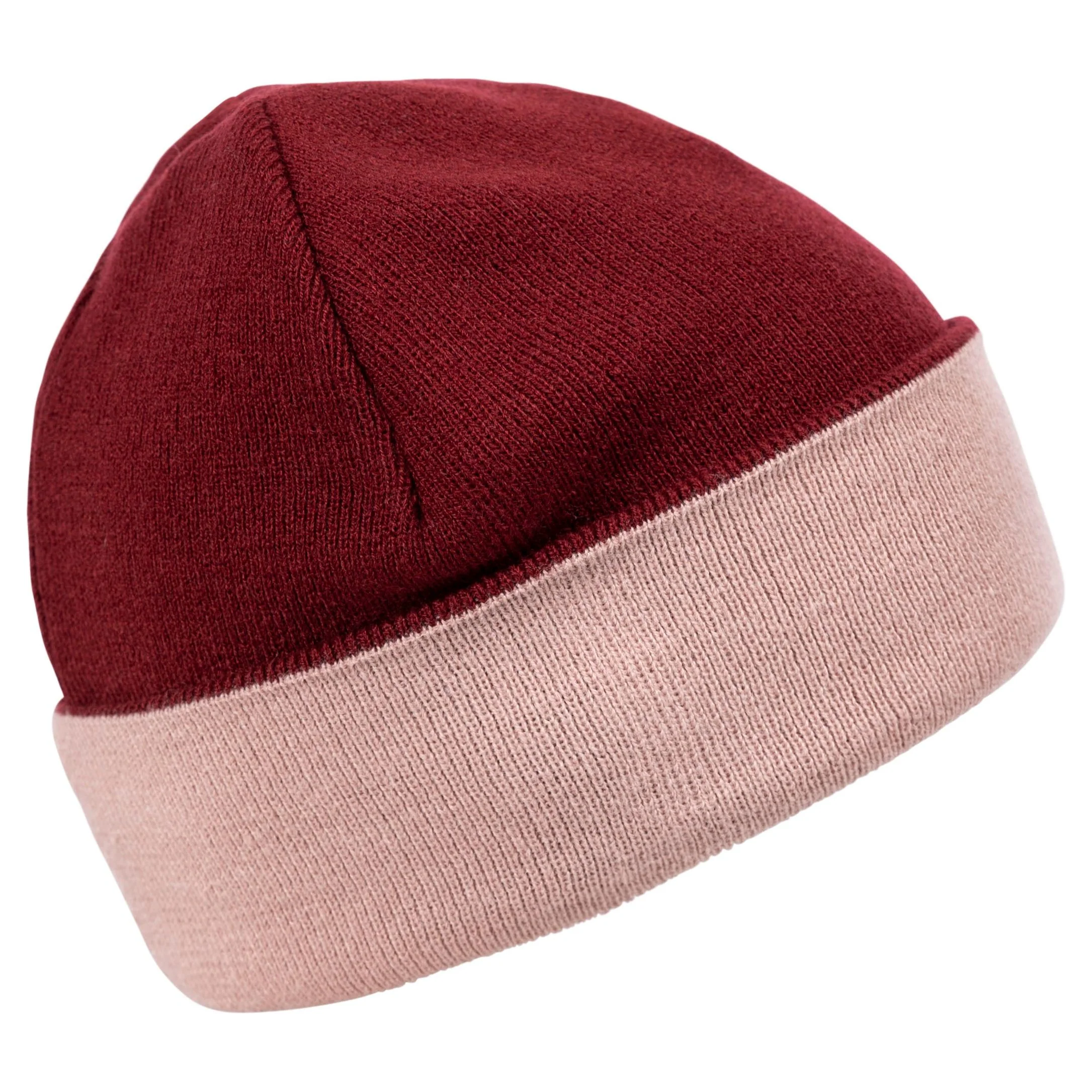 Montana Adults Reversible Knitted Hat in Dark Cherry - Image 4
