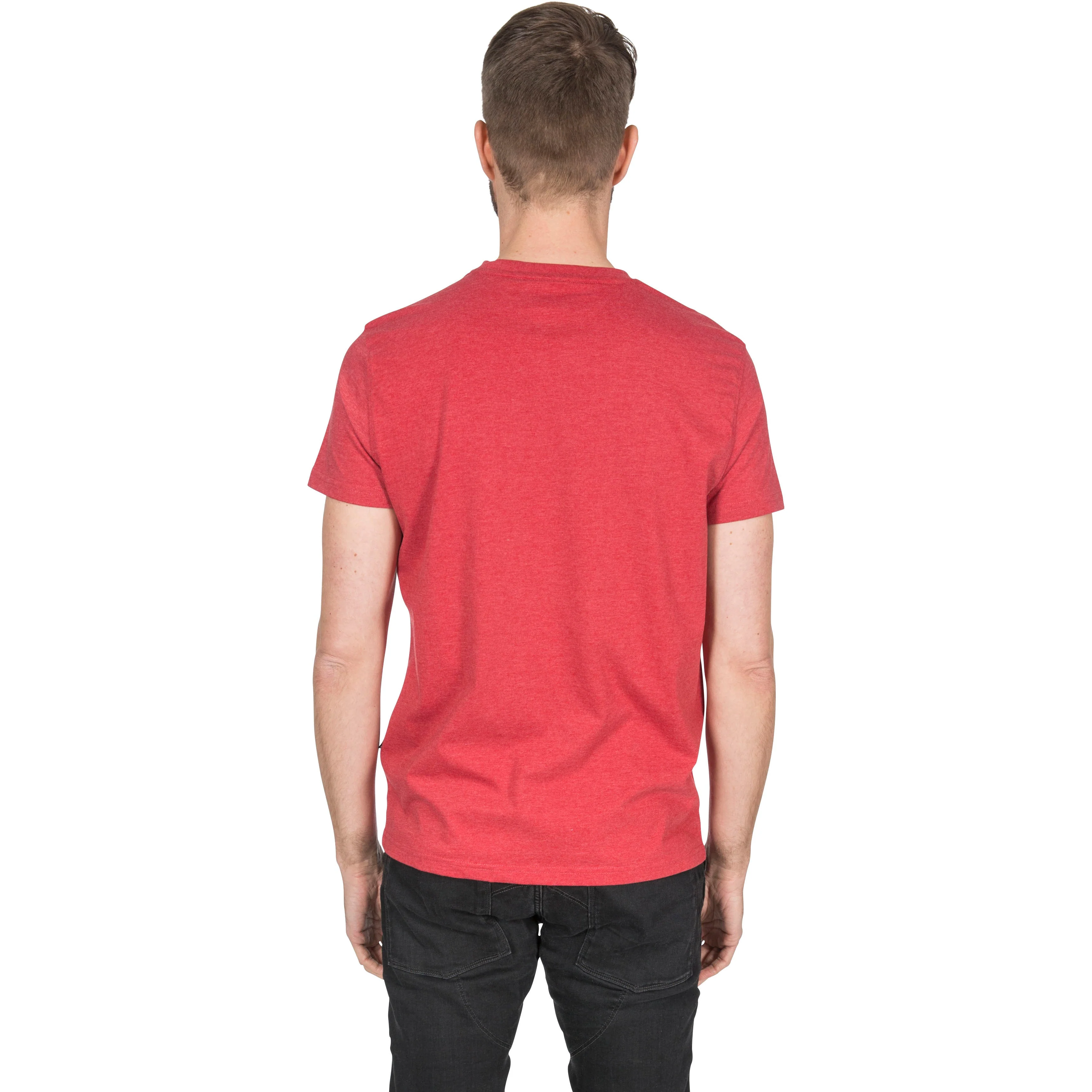 Motorway Men's Quick Dry Wicking T-Shirt in Red Marl - Image 4