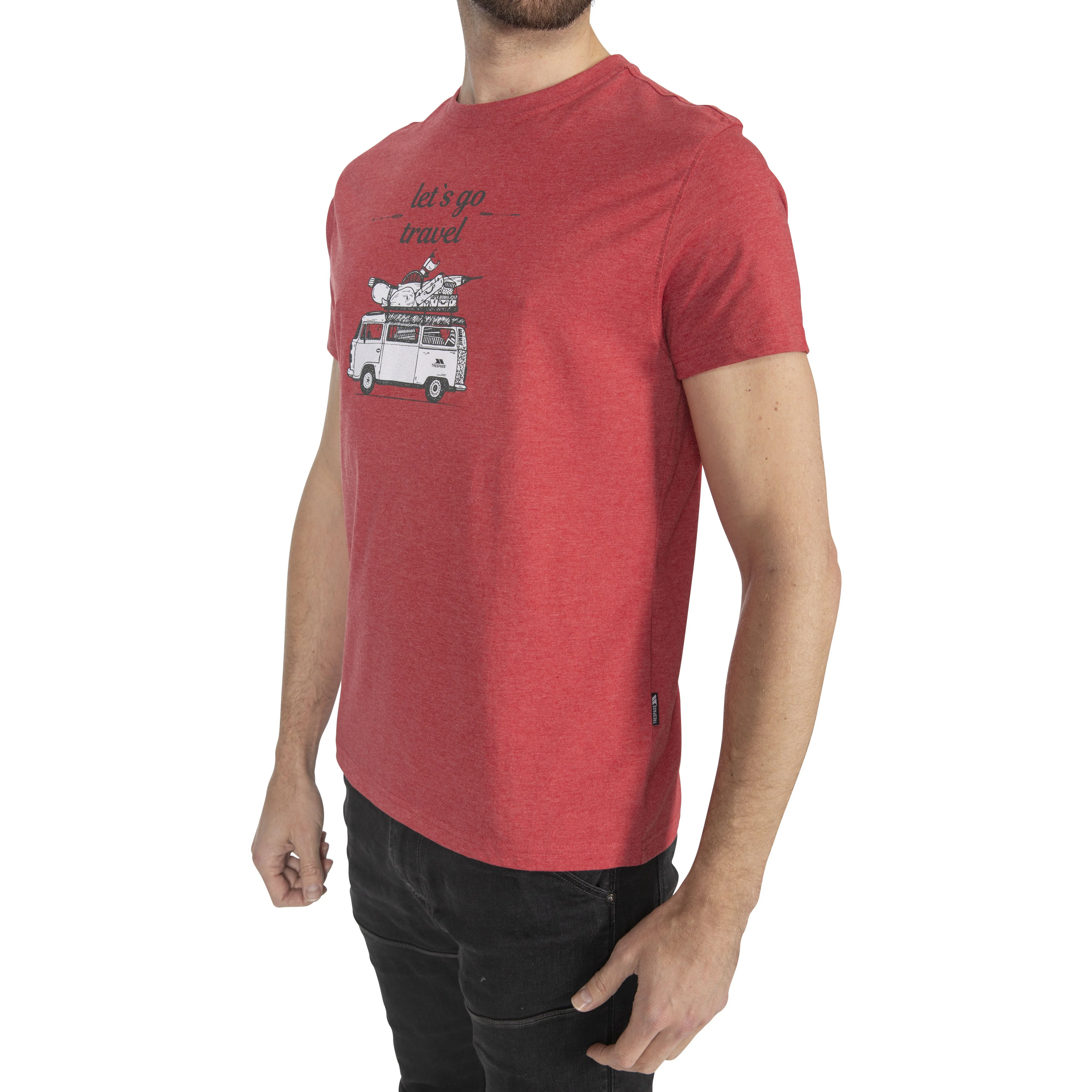 Motorway Men's Quick Dry Wicking T-Shirt in Red Marl - Image 6
