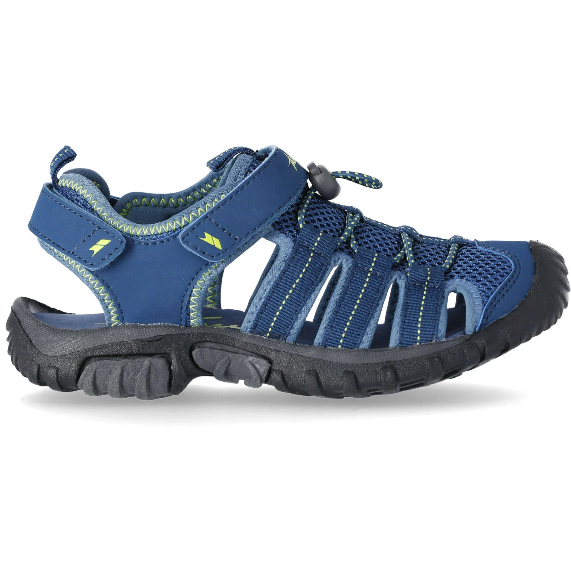 Nantucket Kids' Sandals in Navy / Kiwi - Image 2