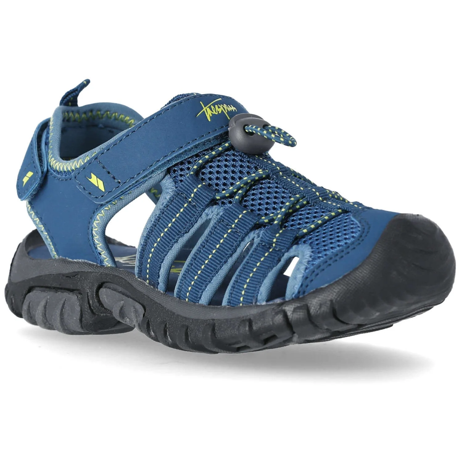 Nantucket Kids' Sandals in Navy / Kiwi - Image 5