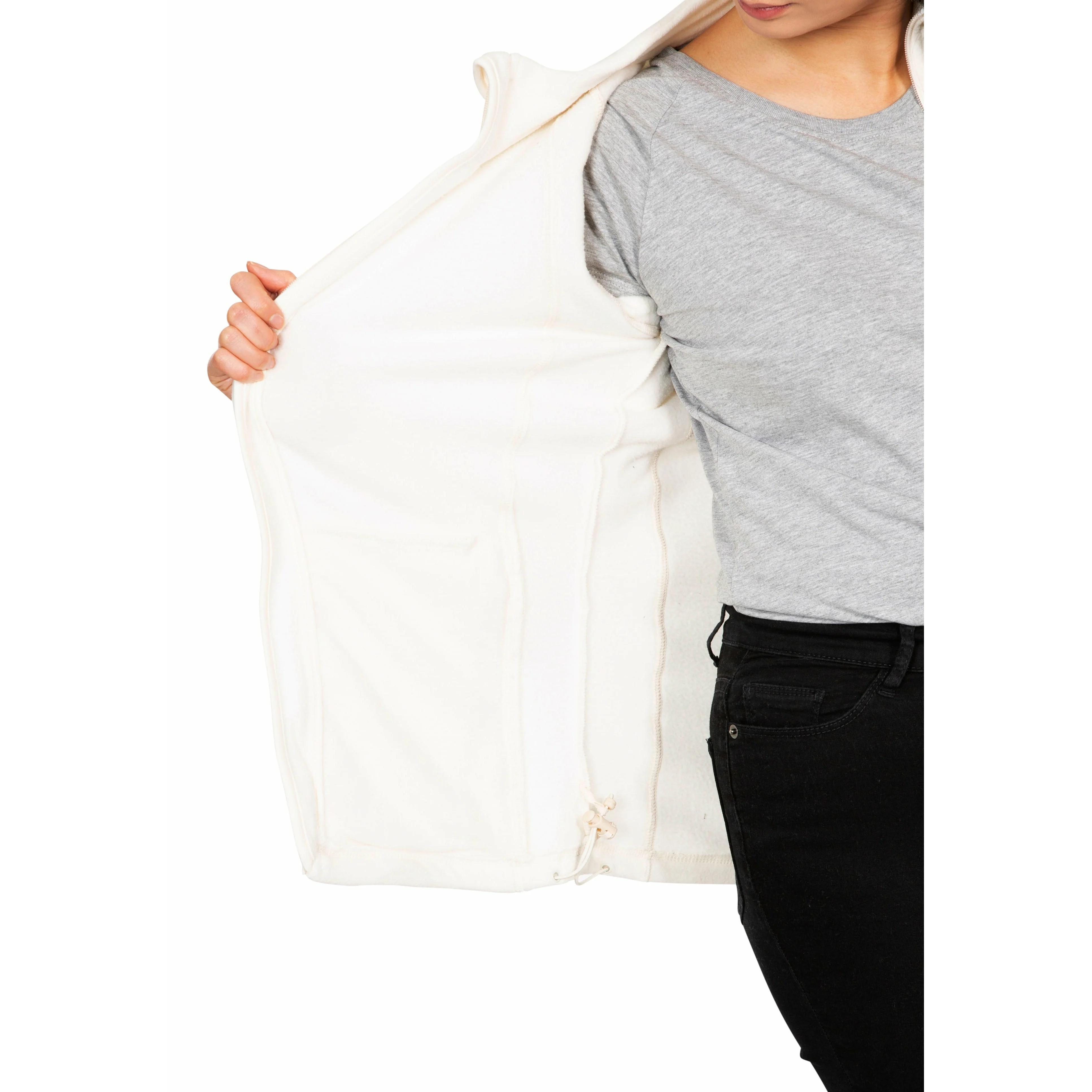 Nonstop Women's Fleece Jacket in Ghost - Image 3