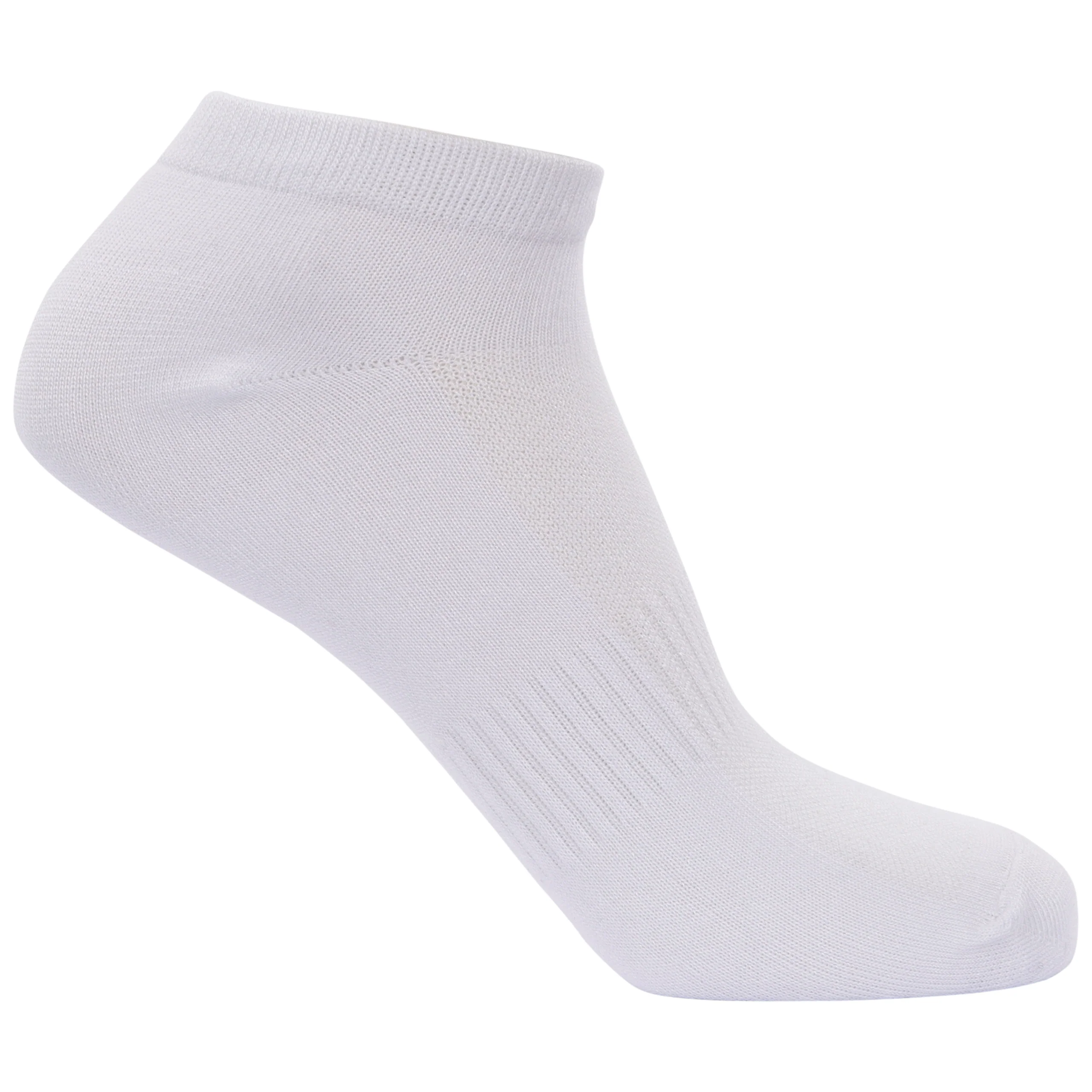 Orbital Unisex Adults 5 Pairs of Bamboo Viscose Trainer Liners in White - Image 5