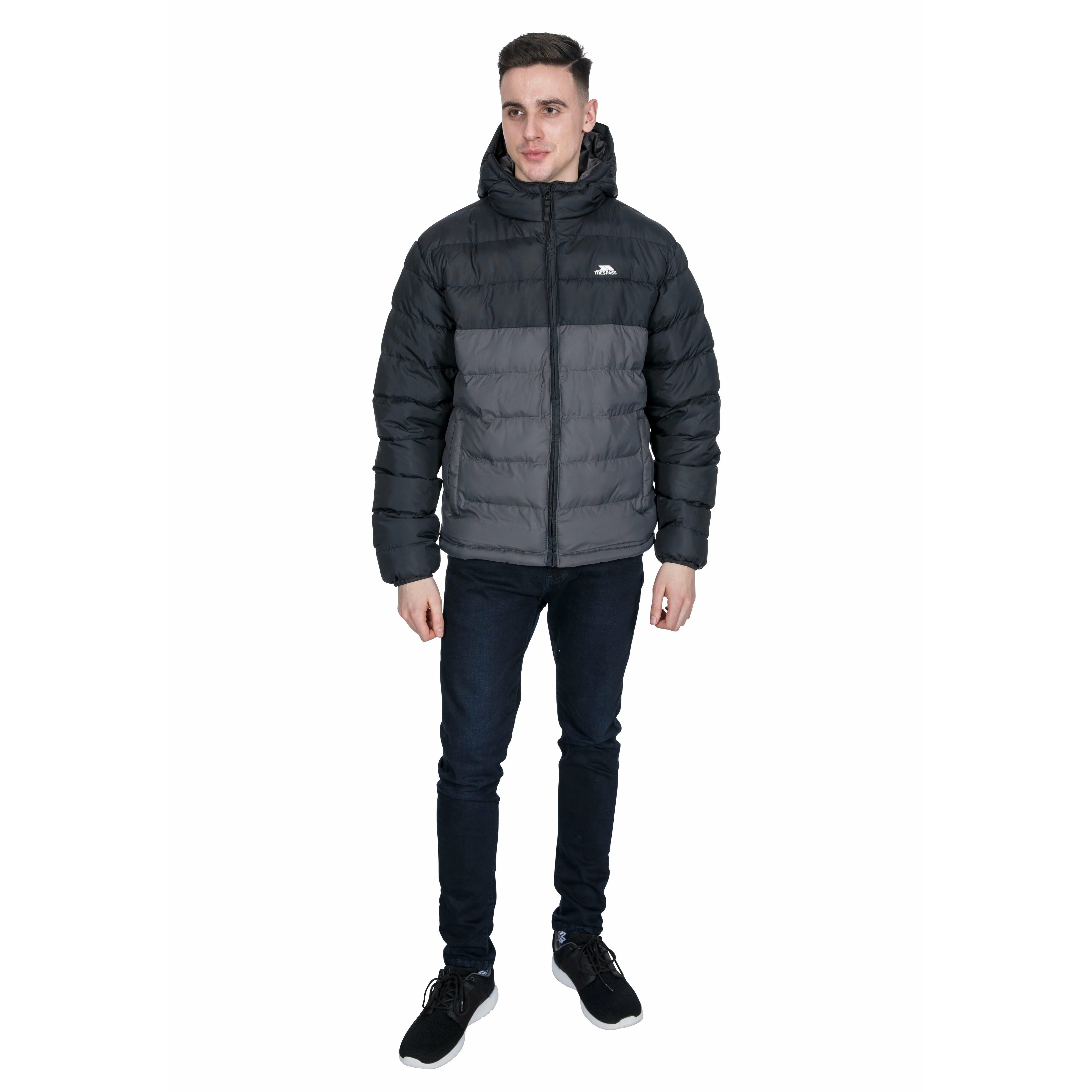 Oskar Men's Padded Jacket in Black - Image 4