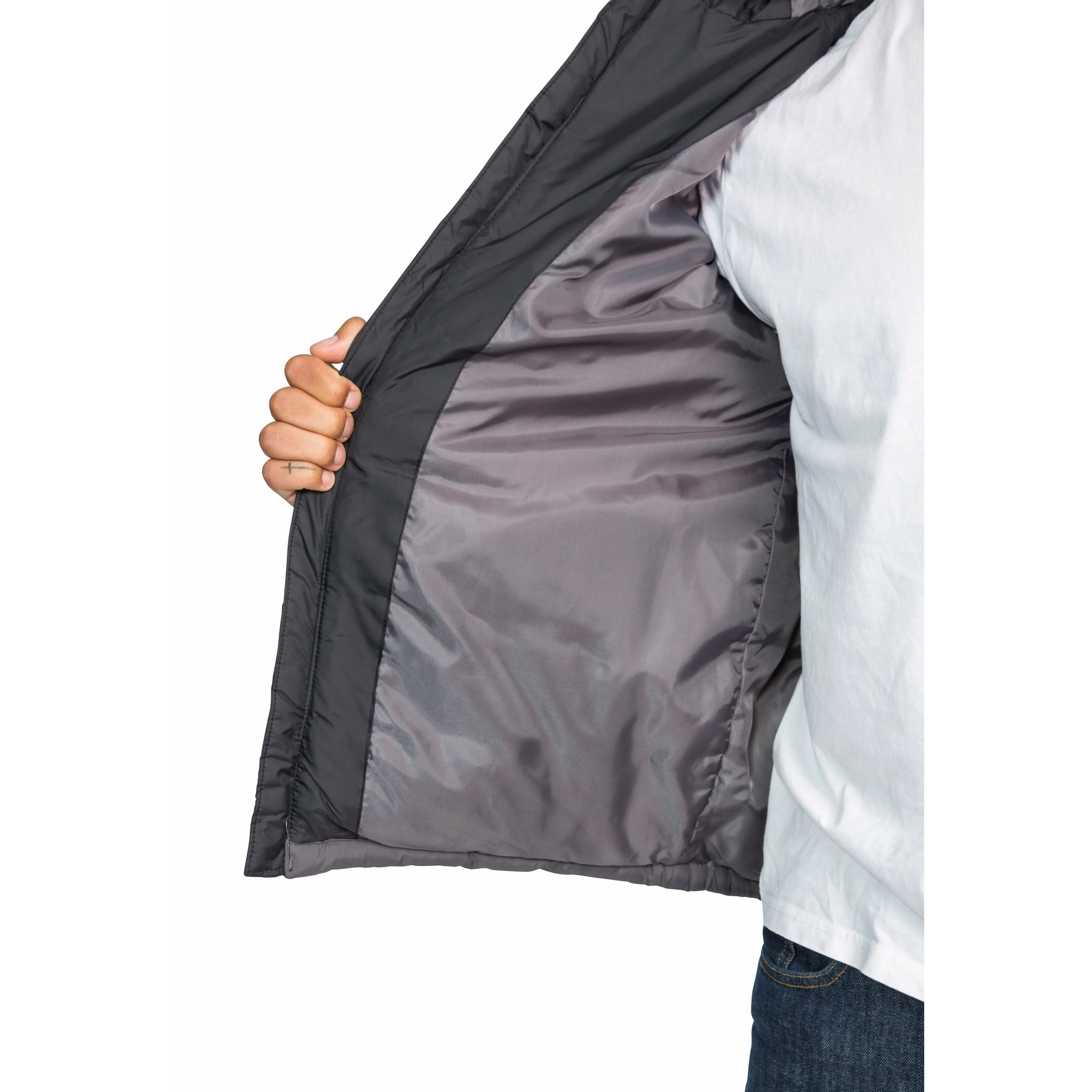 Oskar Men's Padded Jacket in Black - Image 9