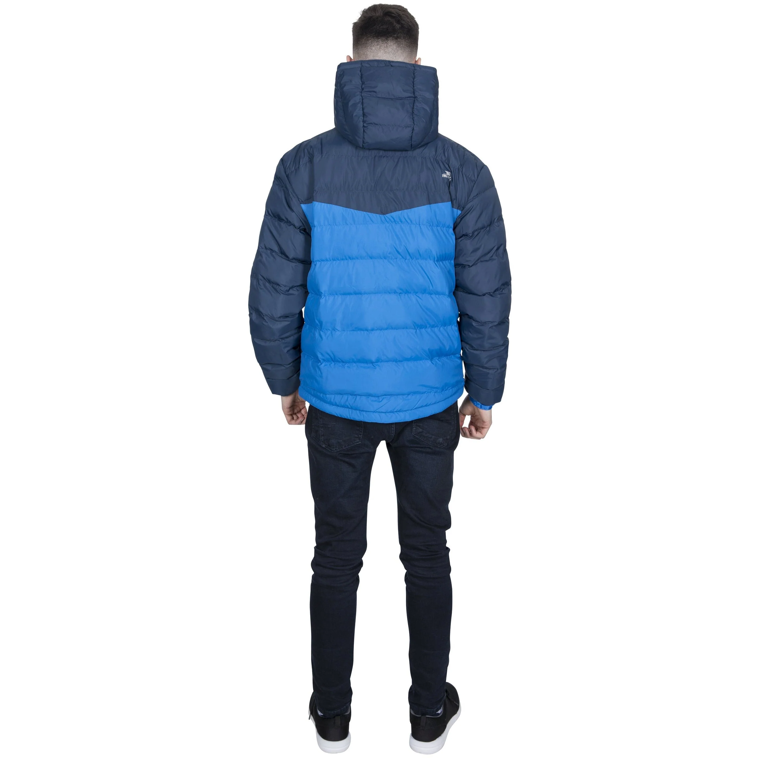 Oskar Men's Padded Jacket in Navy - Image 4