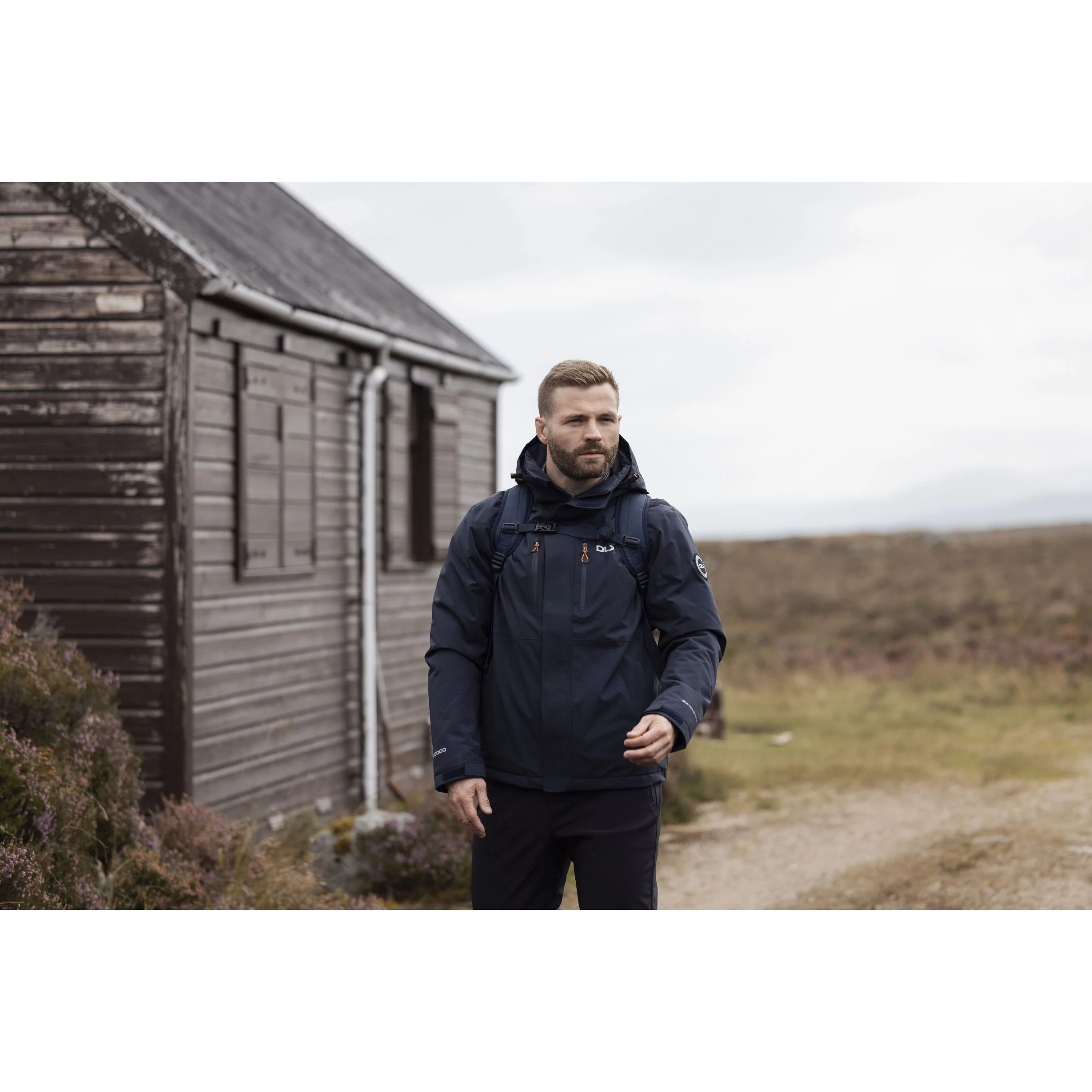 Oswarm Men's DLX Padded Waterproof Jacket in Dark Flint - Image 2