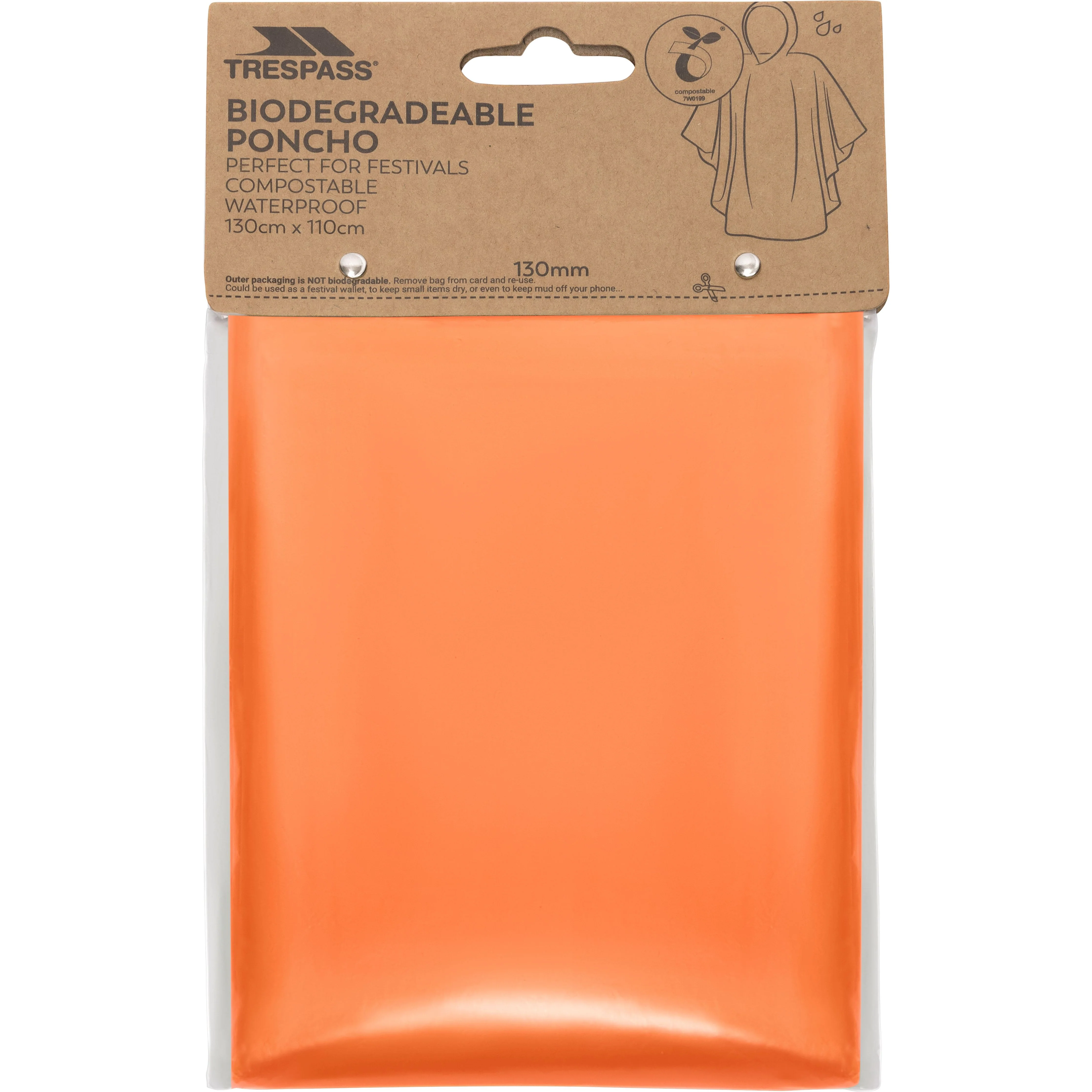 Pesta Biodegradable Waterproof Poncho in Assorted Colours - Image 4