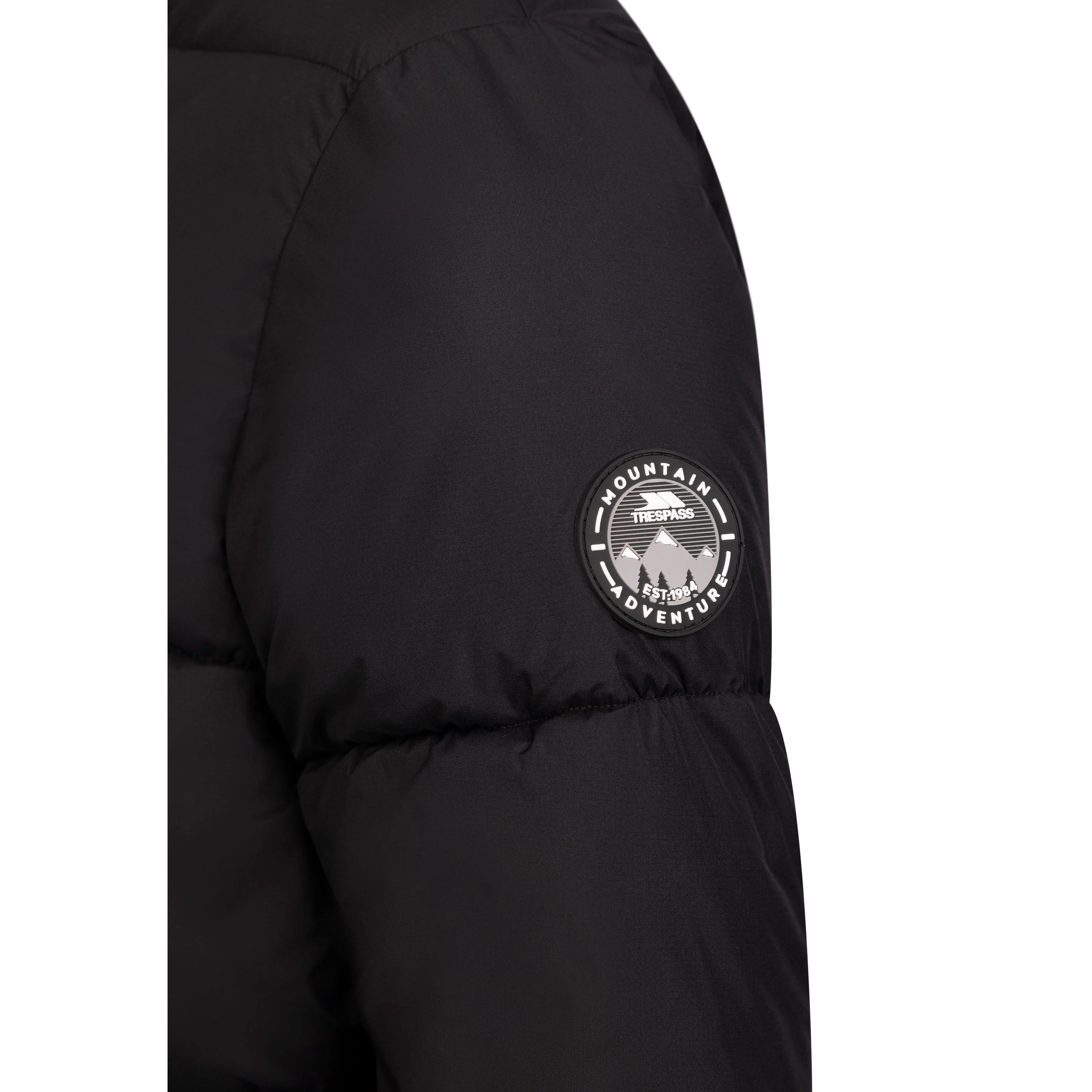 Pinchi Womens Padded Waterproof Jacket in Black - Image 4