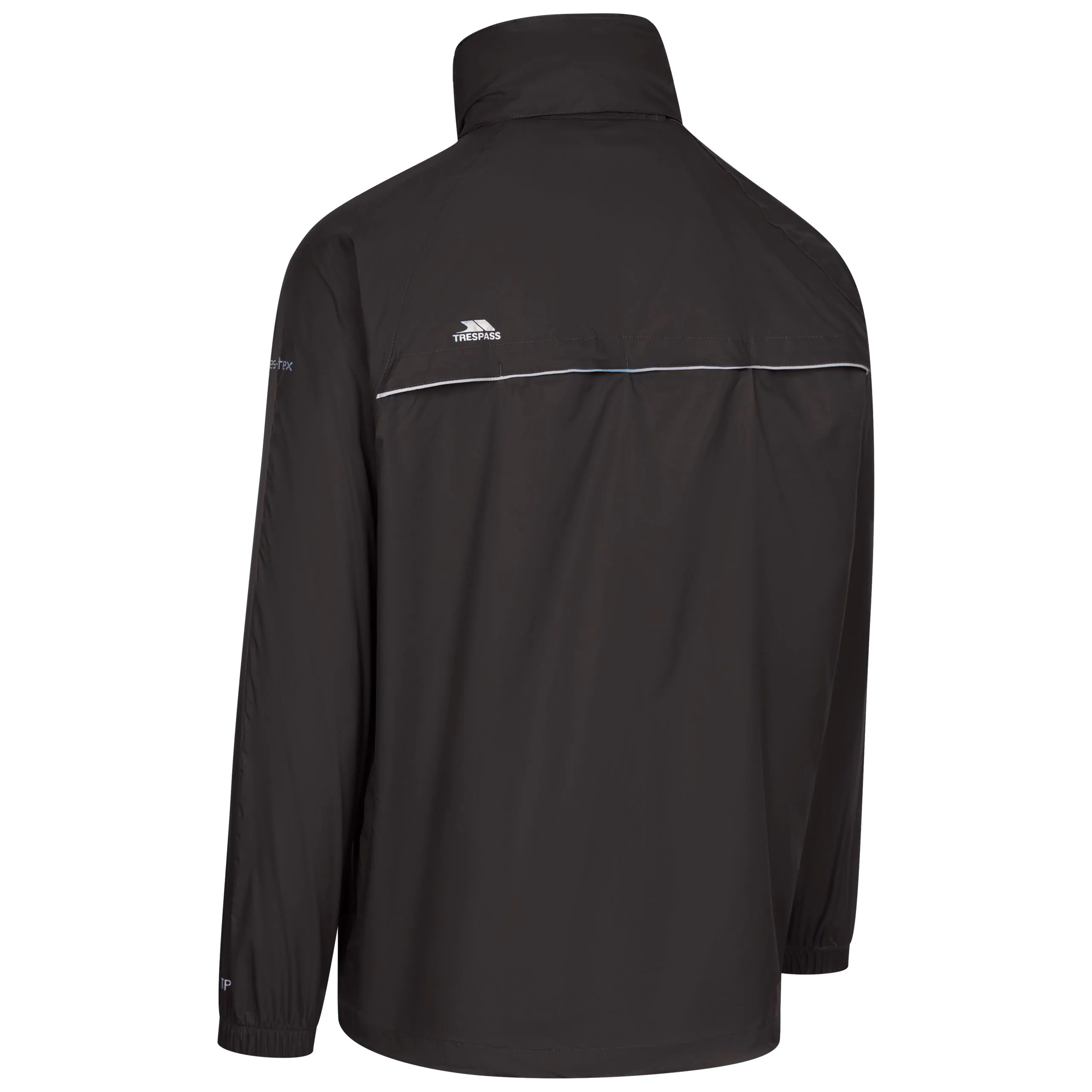 Qikpac X Adults Unisex Waterproof Packaway Jacket in Black with Red - Image 2