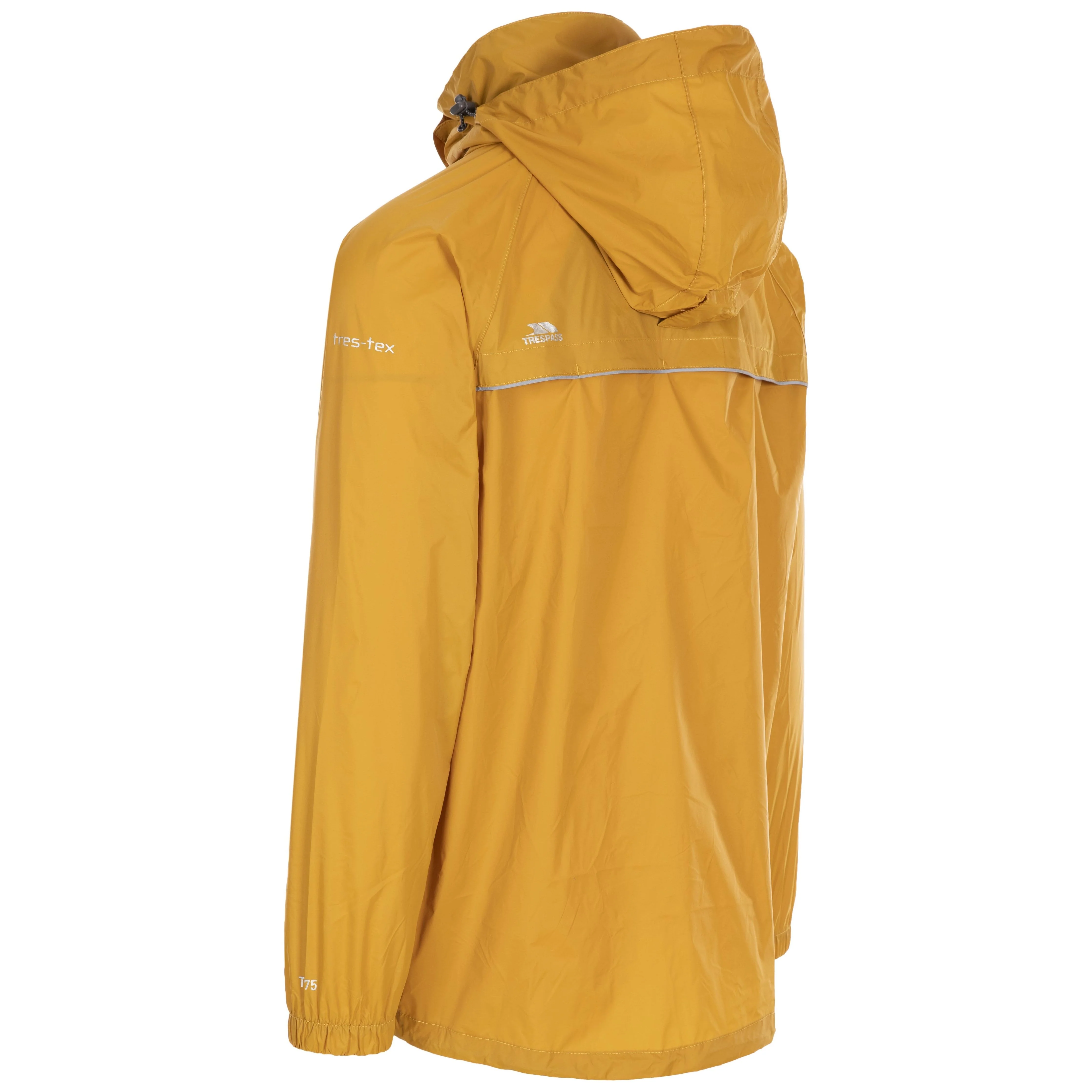 Qikpac X Adults Unisex Unpadded Waterproof Packaway Jacket in Maize - Image 2