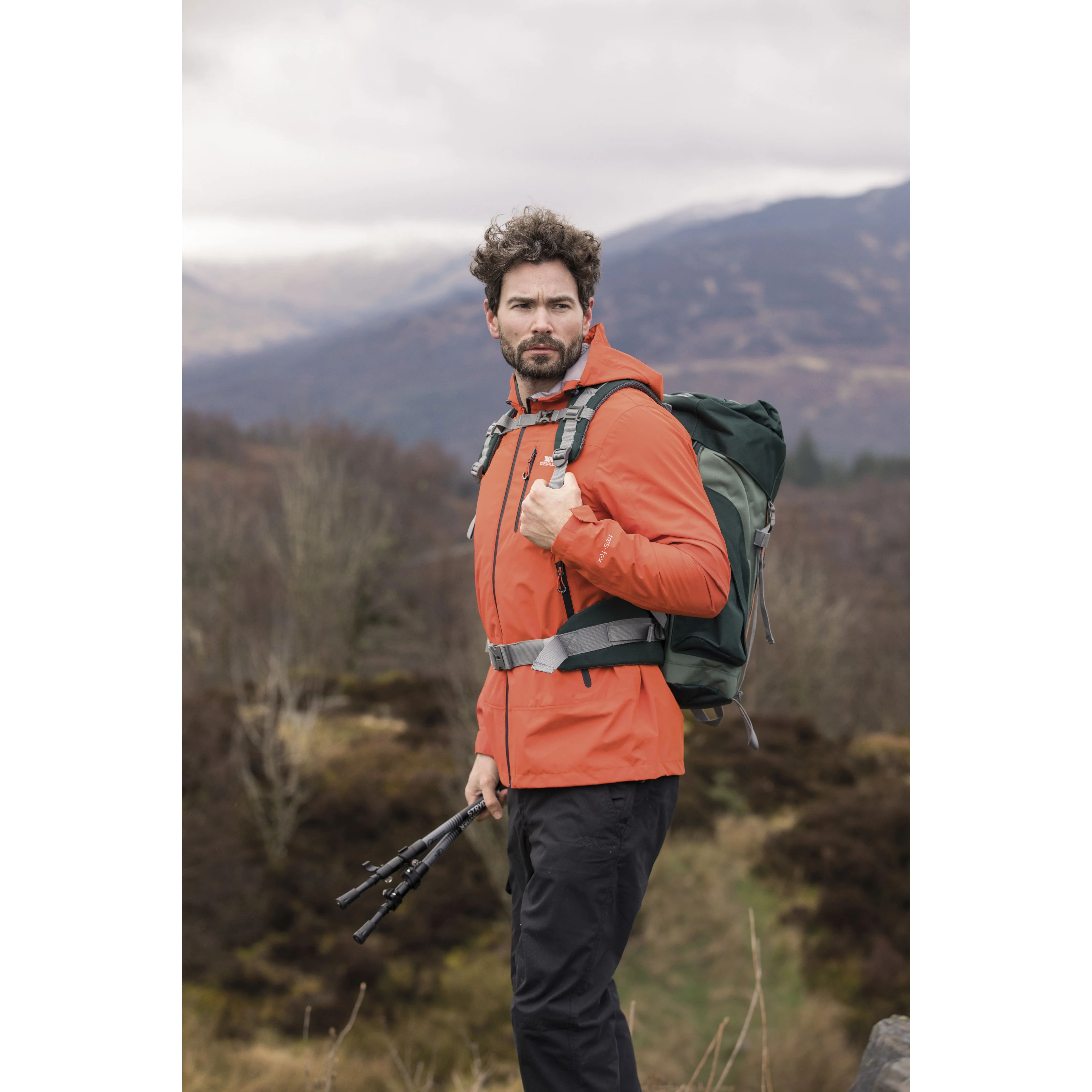 Rakenfard Mens' Unpadded Waterproof Jacket in Flame - Image 8
