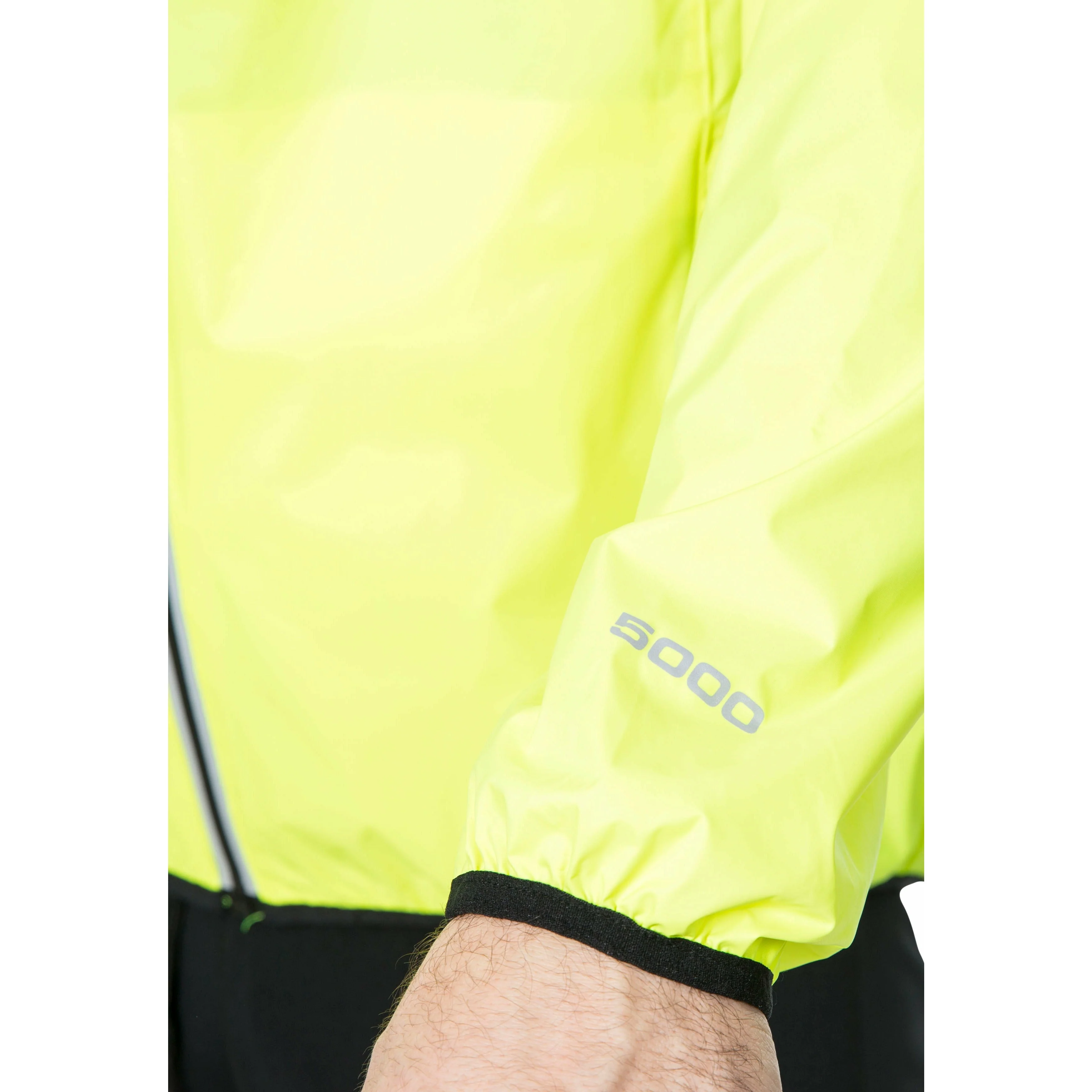 Retract Men's Hi-Vis Unpadded Waterproof Packaway Jacket in Yellow - Image 10