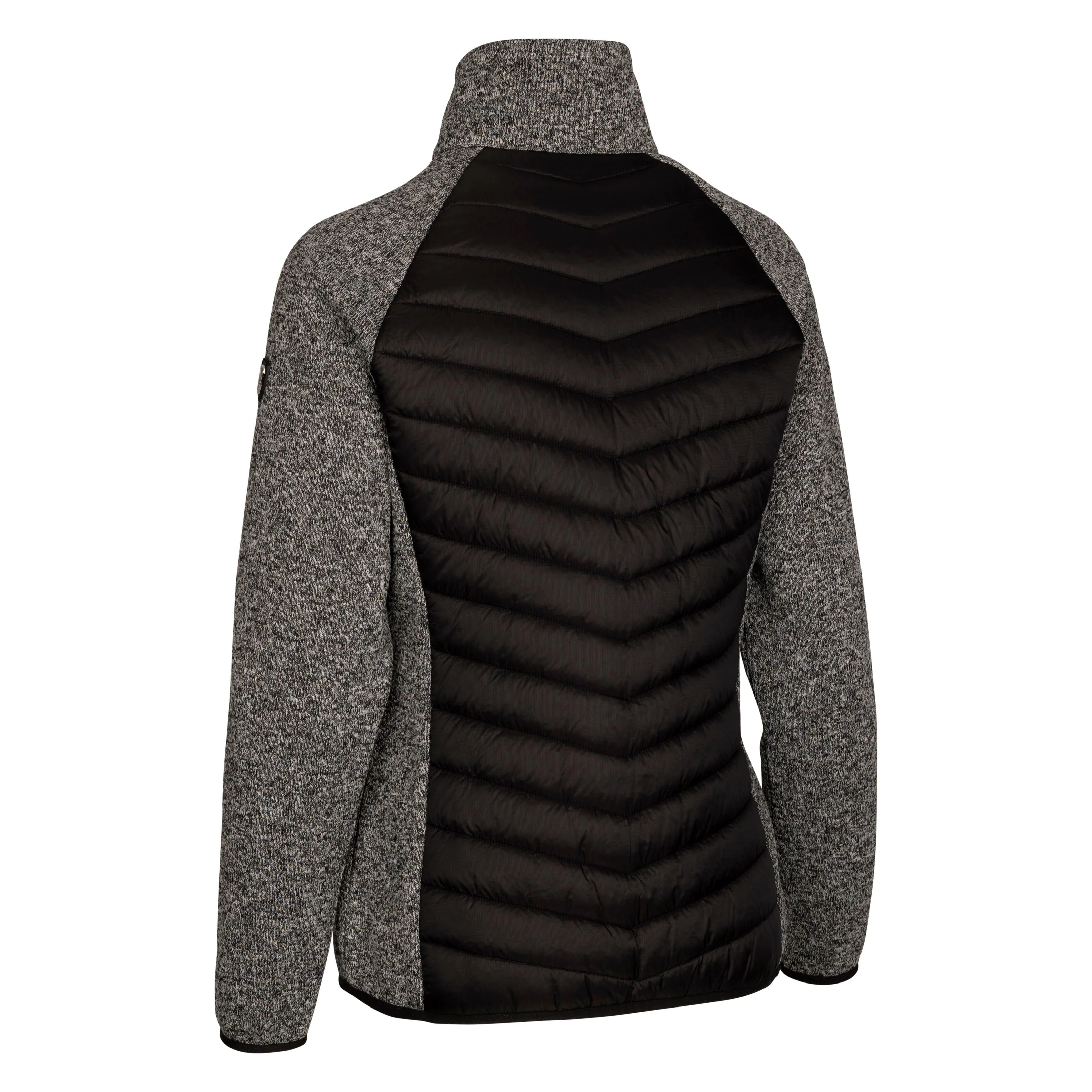 Rita Women's Full Zip Padded Fleece in Grey Marl - Image 2