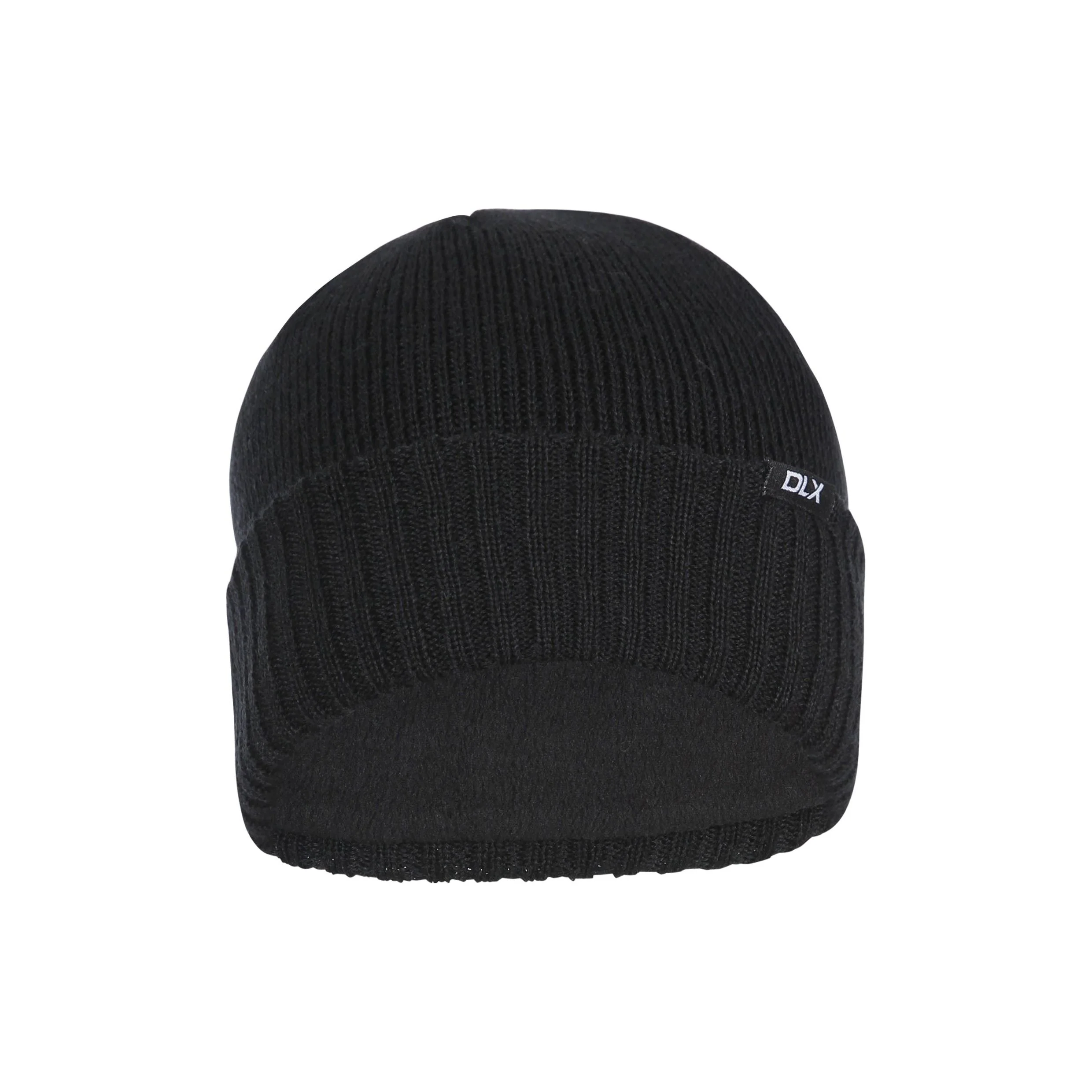 Ronan Unisex Adults DLX Knitted Wool Beanie Hat in Black - Image 2