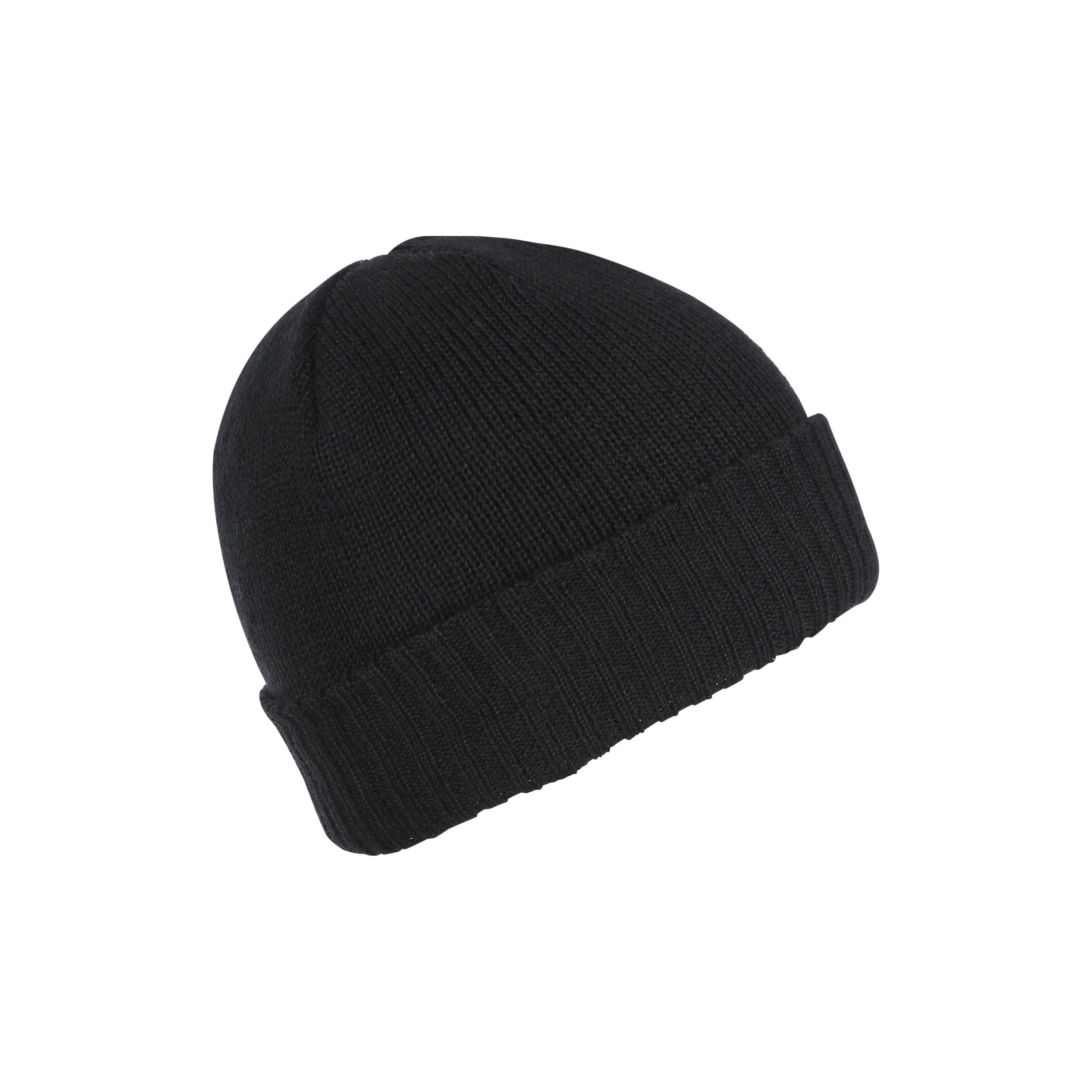 Ronan Unisex Adults DLX Knitted Wool Beanie Hat in Black - Image 3