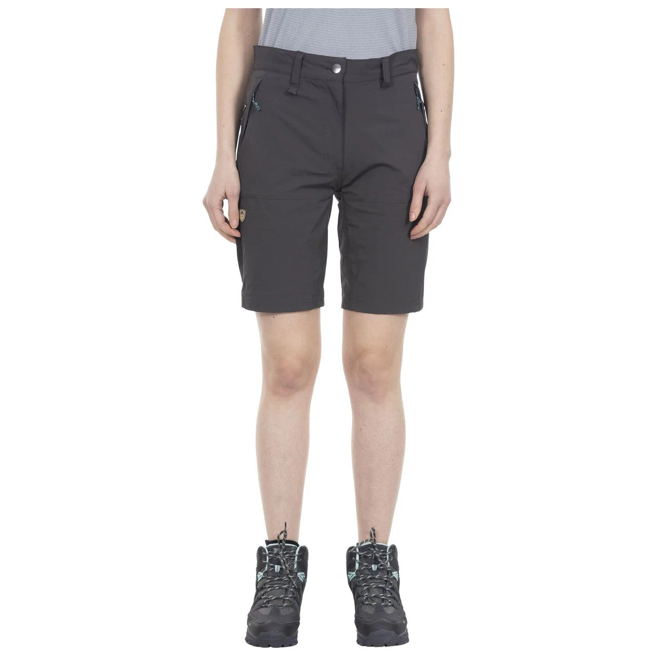 Rueful - Ladies Stretch Active Shorts - Peat - Image 4