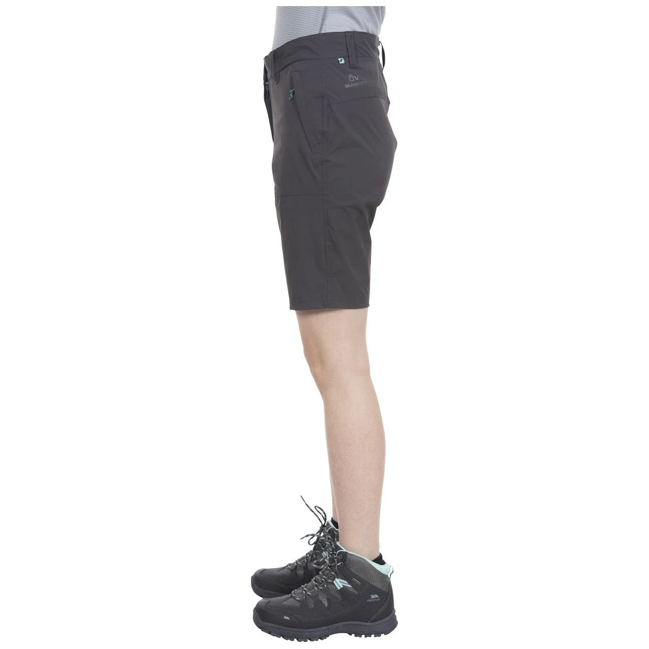 Rueful - Ladies Stretch Active Shorts - Peat - Image 6