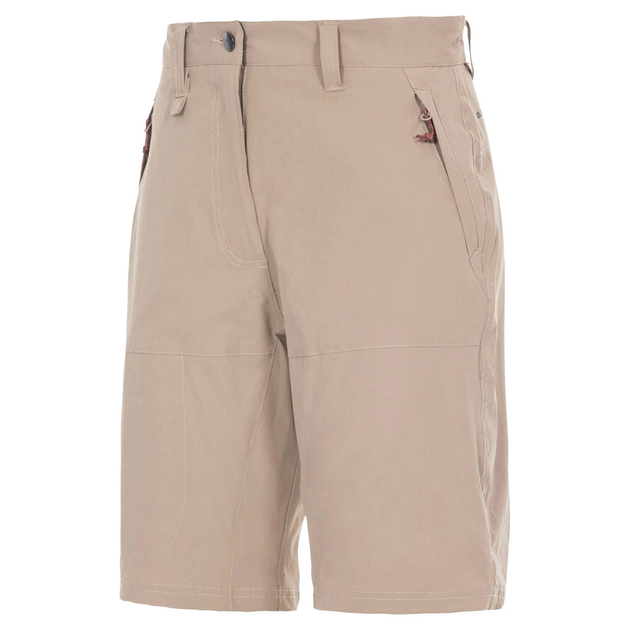 Rueful Ladies Stretch Active Shorts in Wheat - Image 2