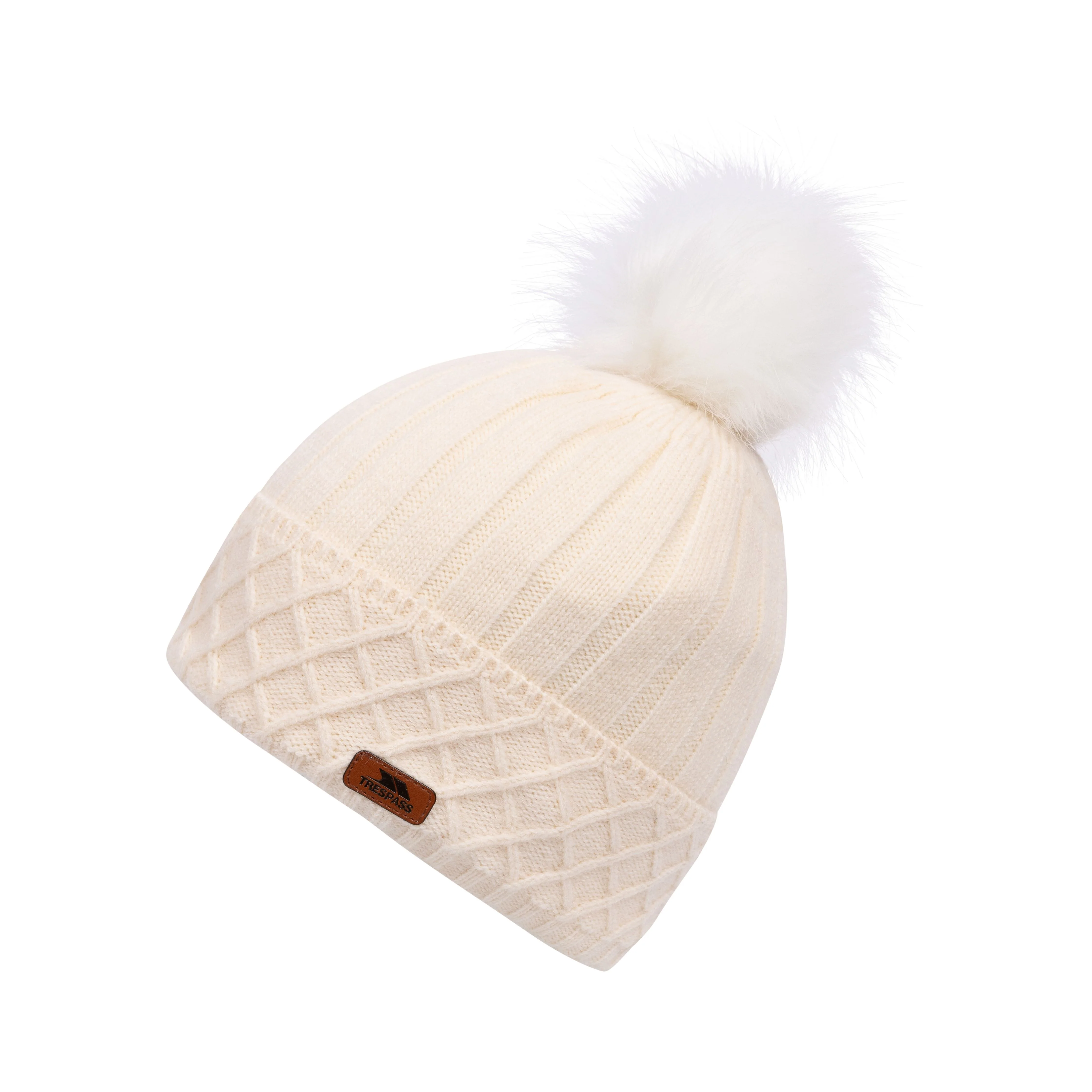 Sherbet Women's Fleece Lined Knitted Hat in Cream - Image 2
