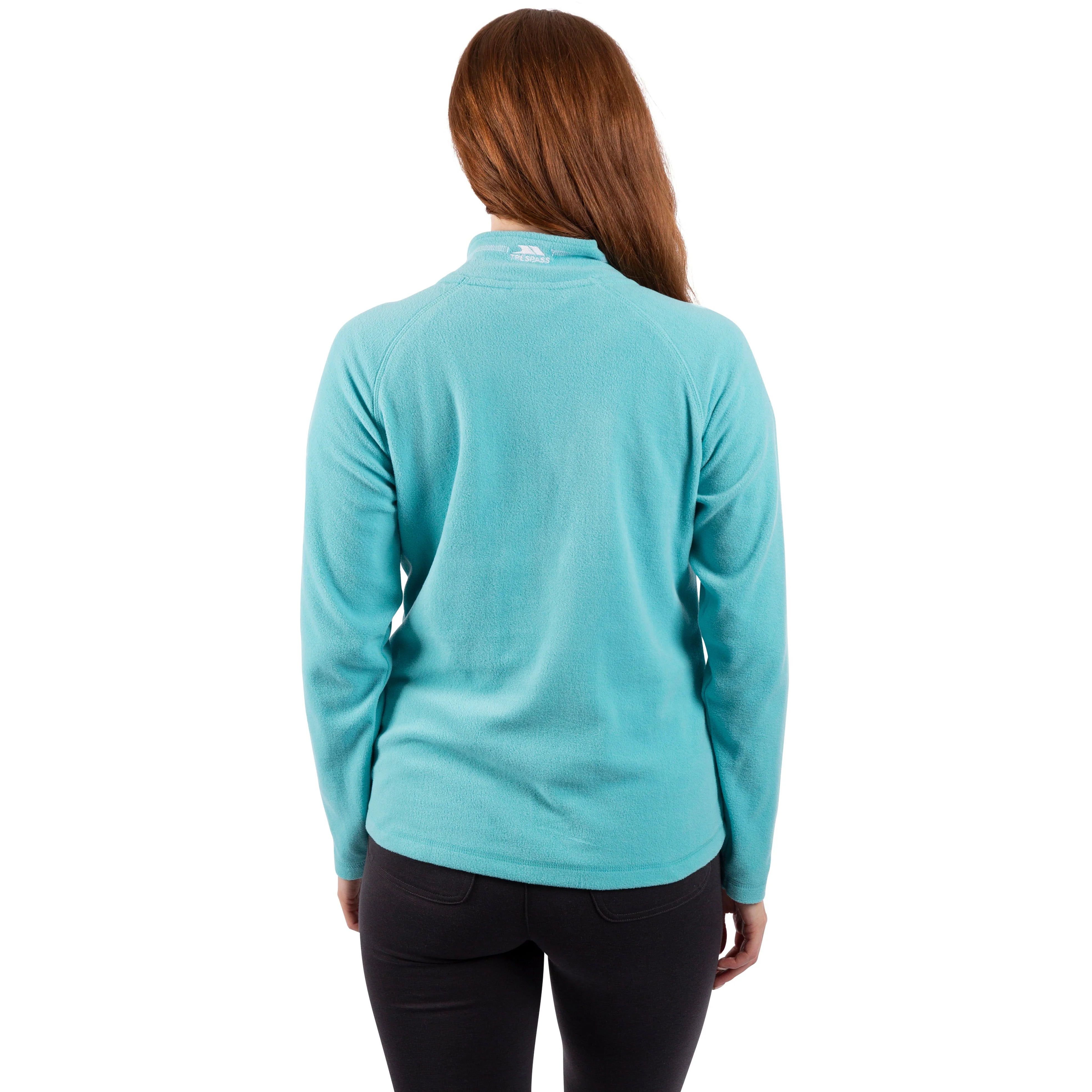 Skylar Women's Half Zip Fleece Top in Aquamarine - Image 3