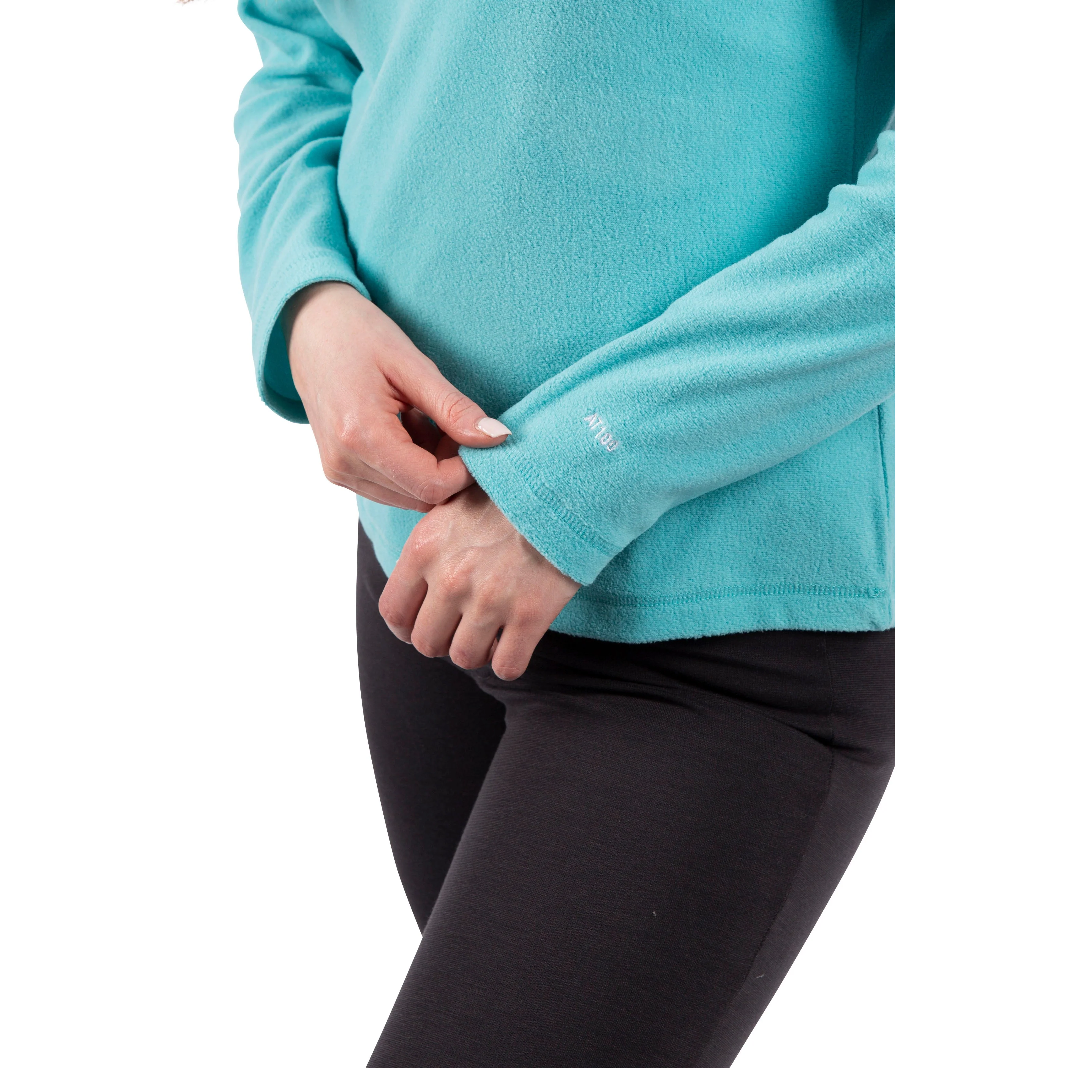 Skylar Women's Half Zip Fleece Top in Aquamarine - Image 7