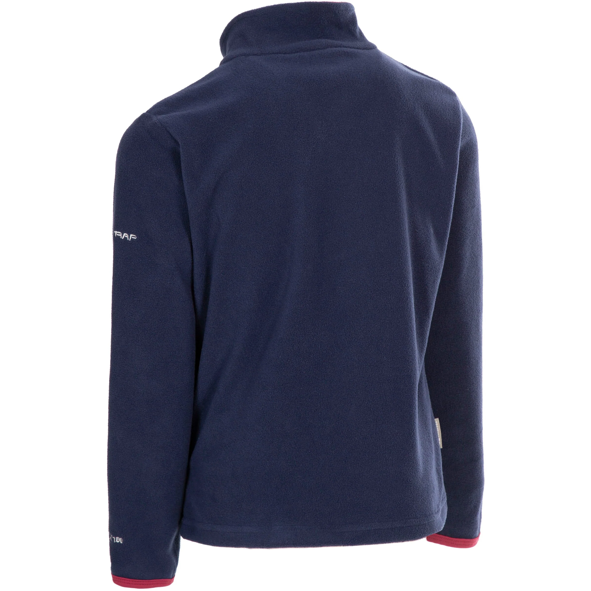 Sybil Girls Fleece Jumper in Navy and Berry - Image 2