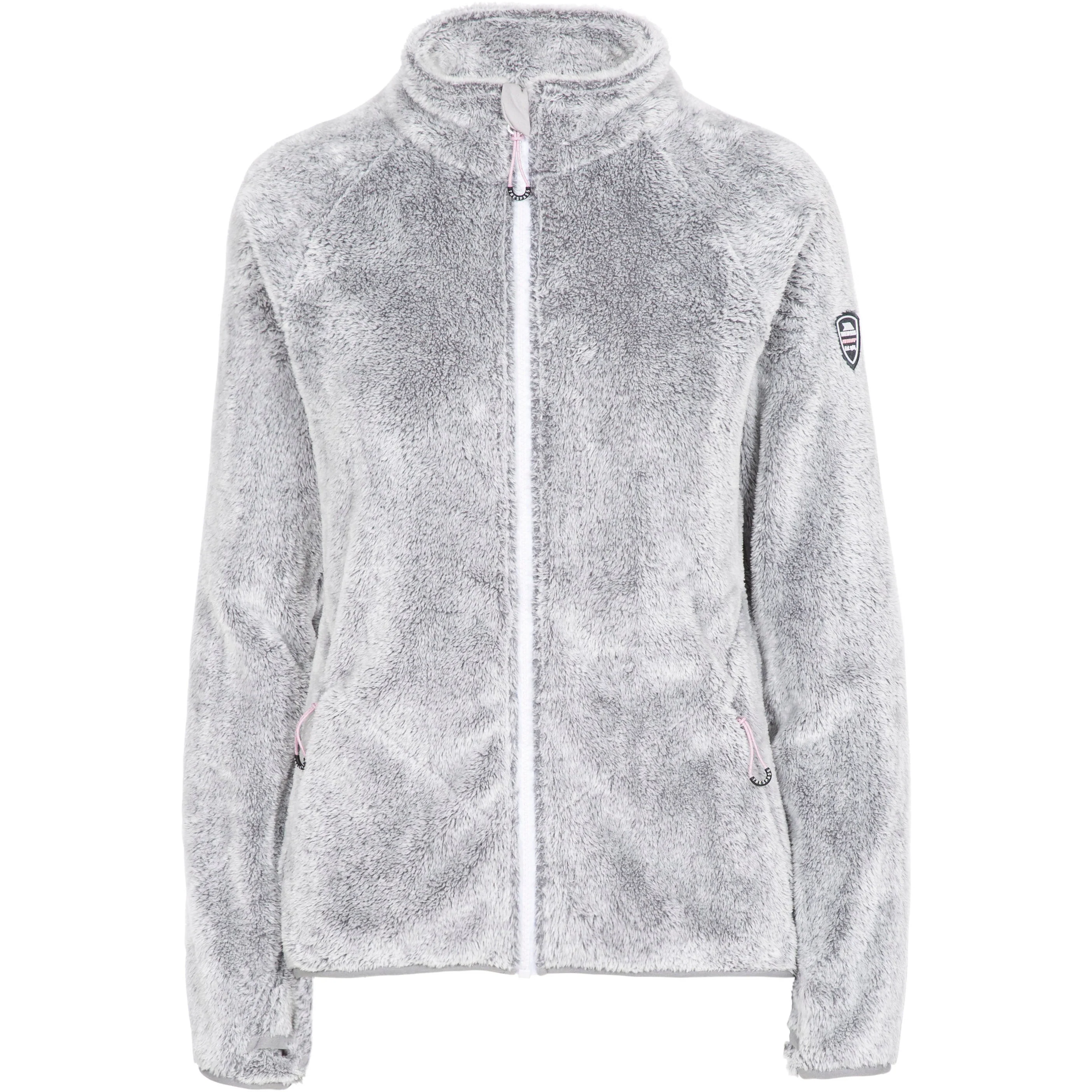 Telltale Women's Soft and Furry Fleece Jacket in Silver Grey - Image 3
