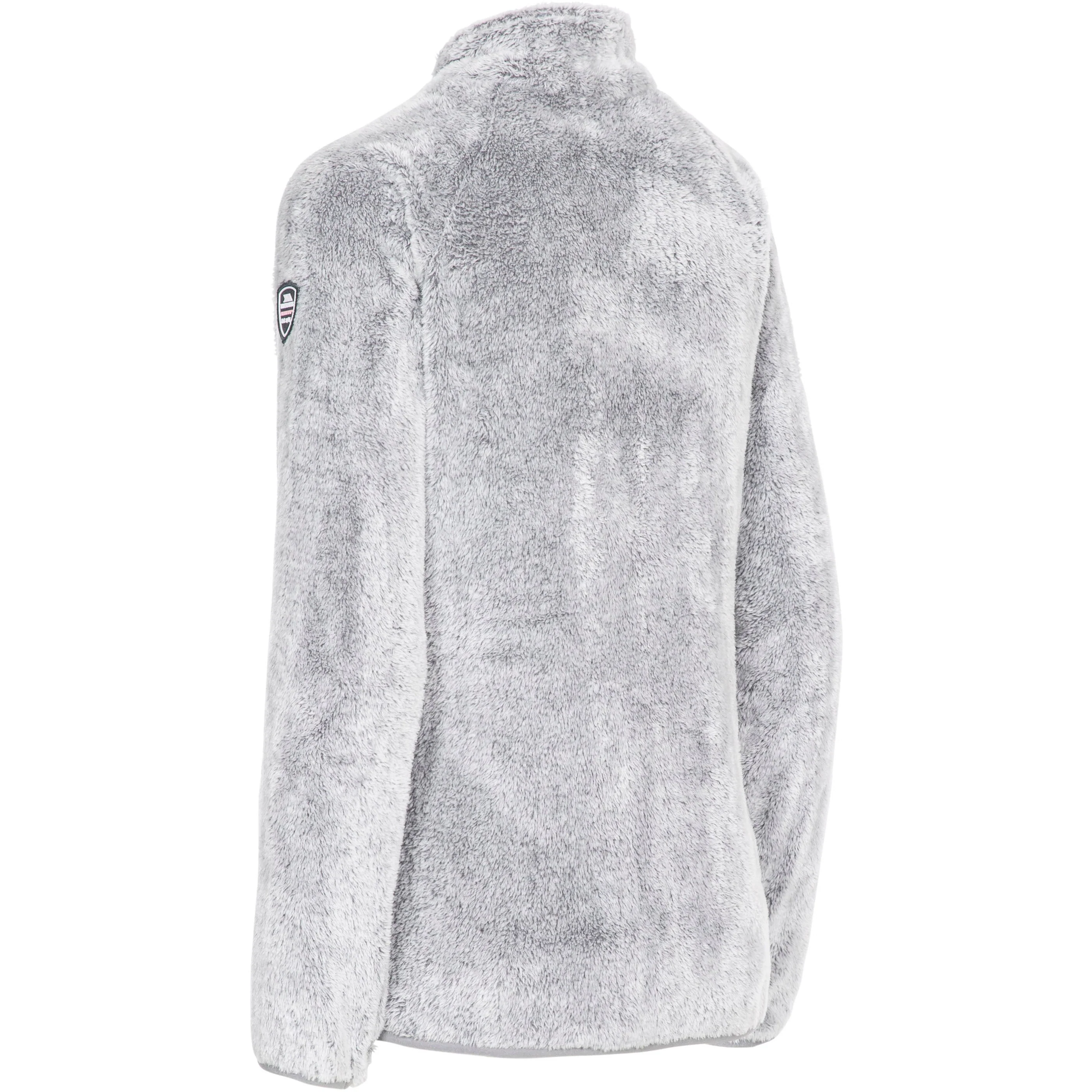 Telltale Women's Soft and Furry Fleece Jacket in Silver Grey - Image 6