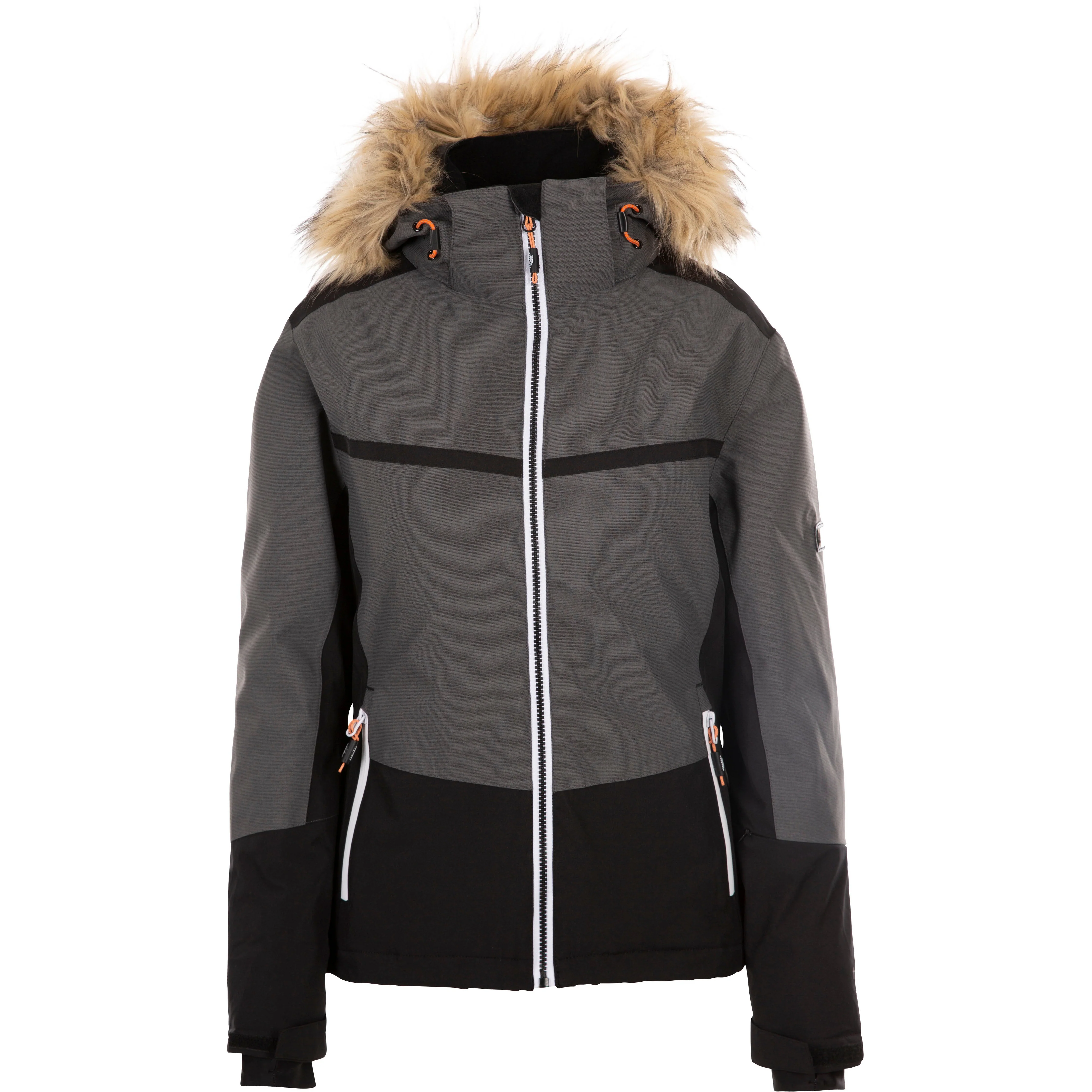 Temptation Womens Padded Waterproof Ski Jacket in Black - Image 2
