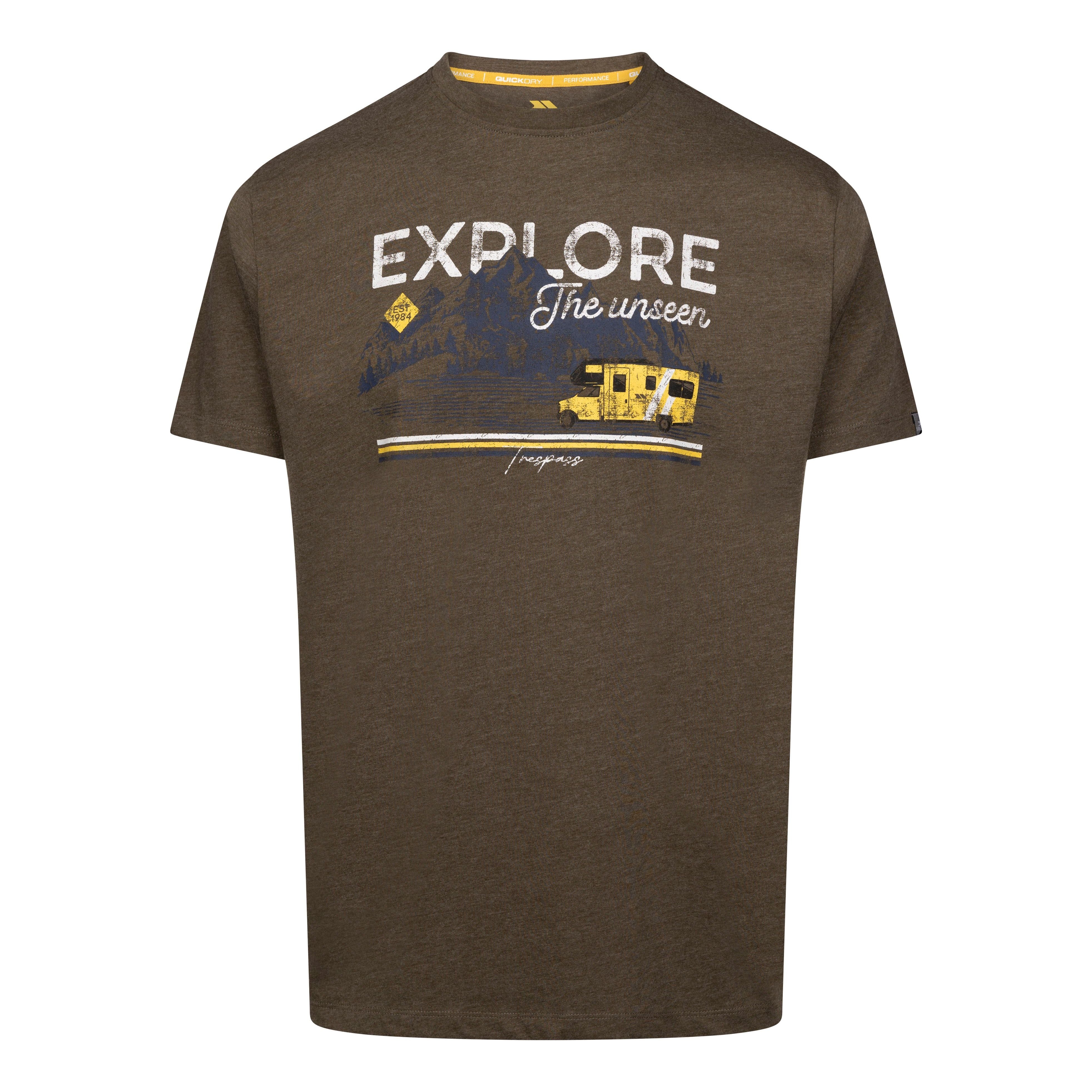 Thelon Men's Wicking Quick Dry Active T-Shirt in Marshland Marl