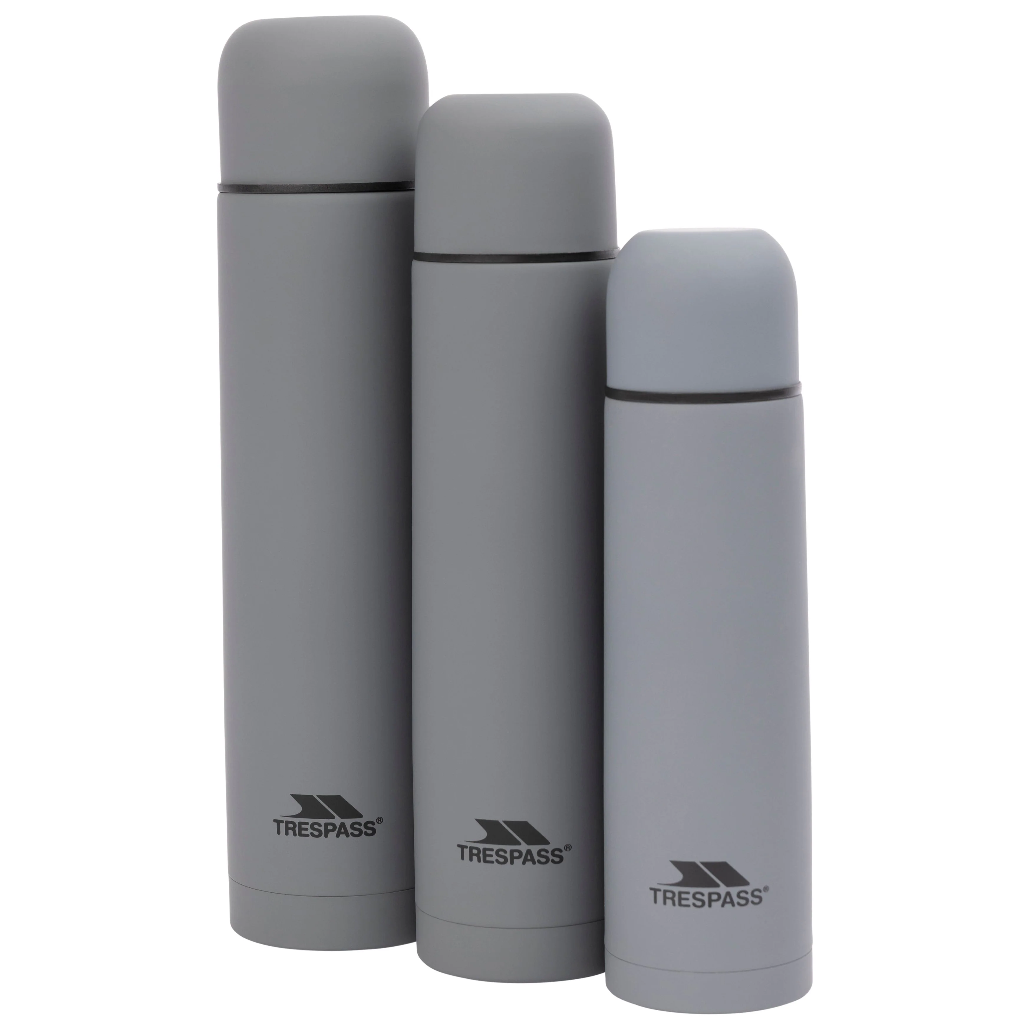 Torre Vacuumed Steel Flask in Grey