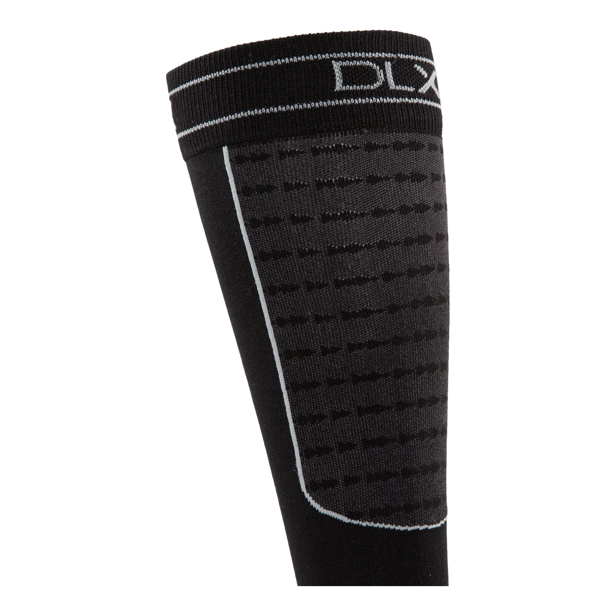 Trapped Unisex Ultralight DLX Merino Wool Blend Ski Socks in Black - Image 5