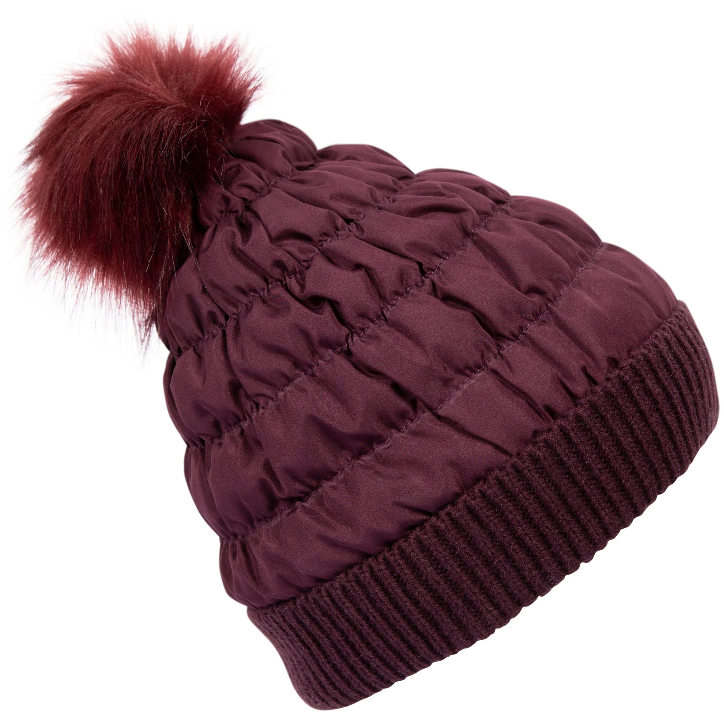 Trespass Reine Womens Knitted and Lined Hat in Fig - Image 3